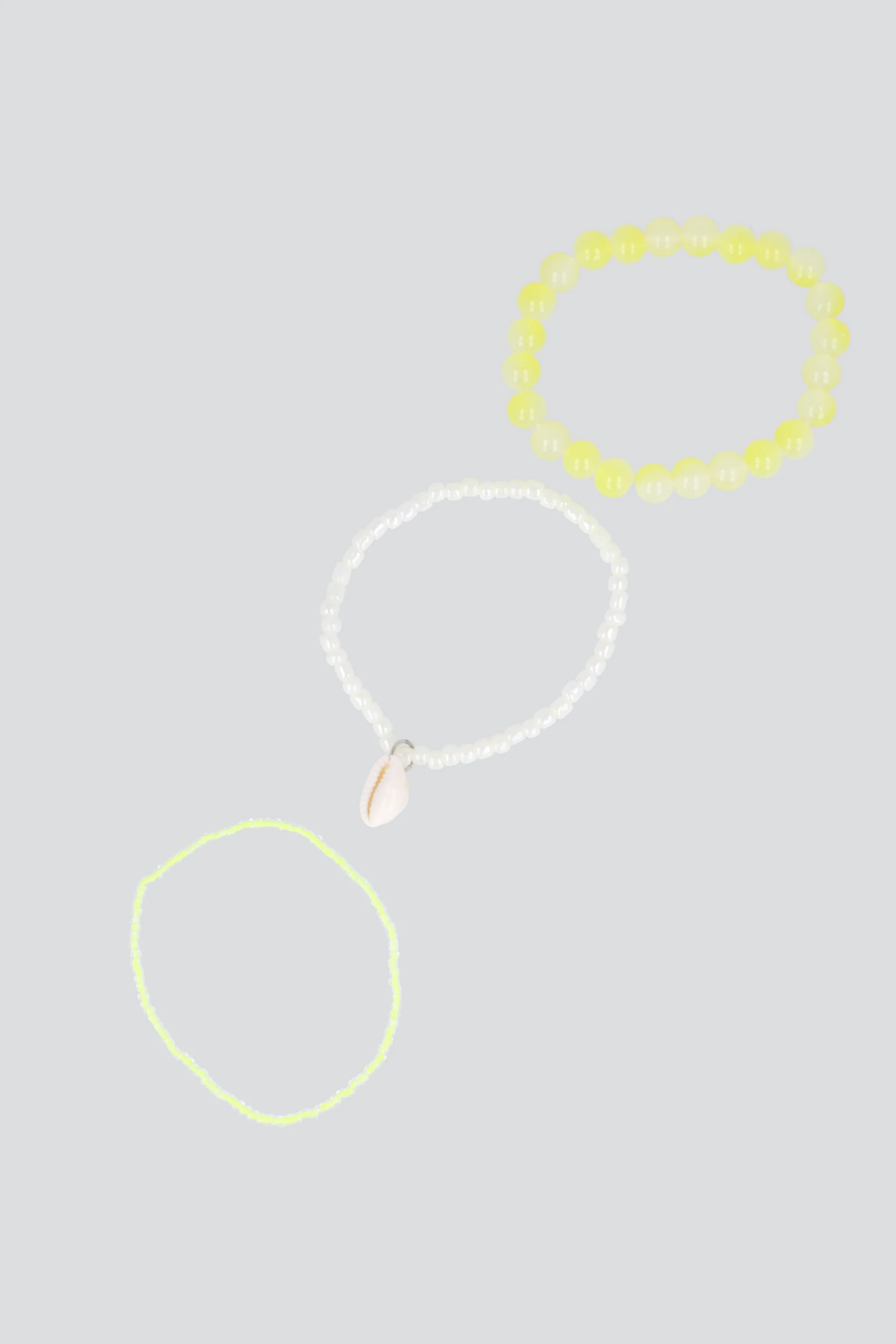 3 PULSERAS BEADS CONCHA