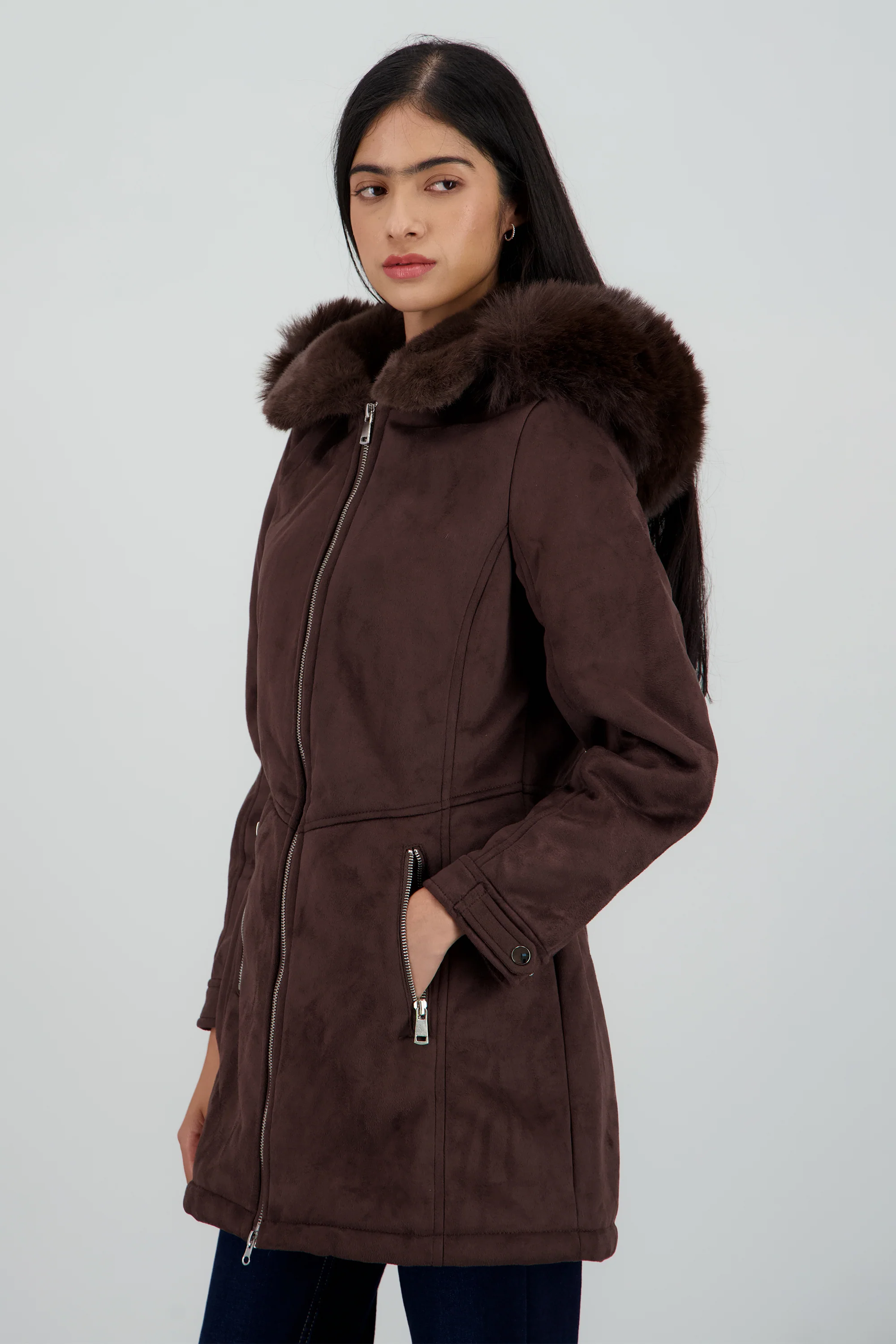 Abrigo con gorro peluche - Image 3