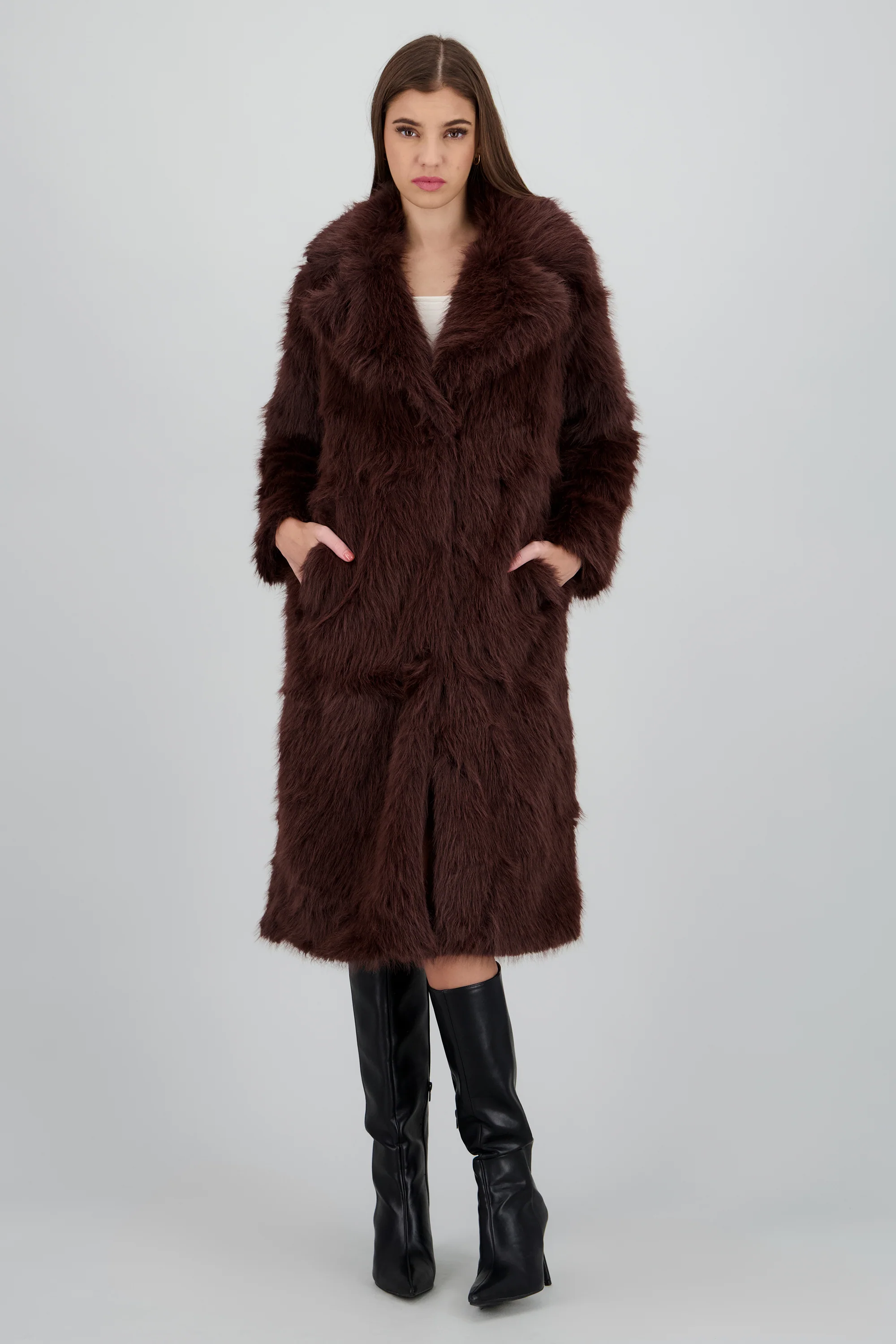Abrigo largo peluche - Image 3