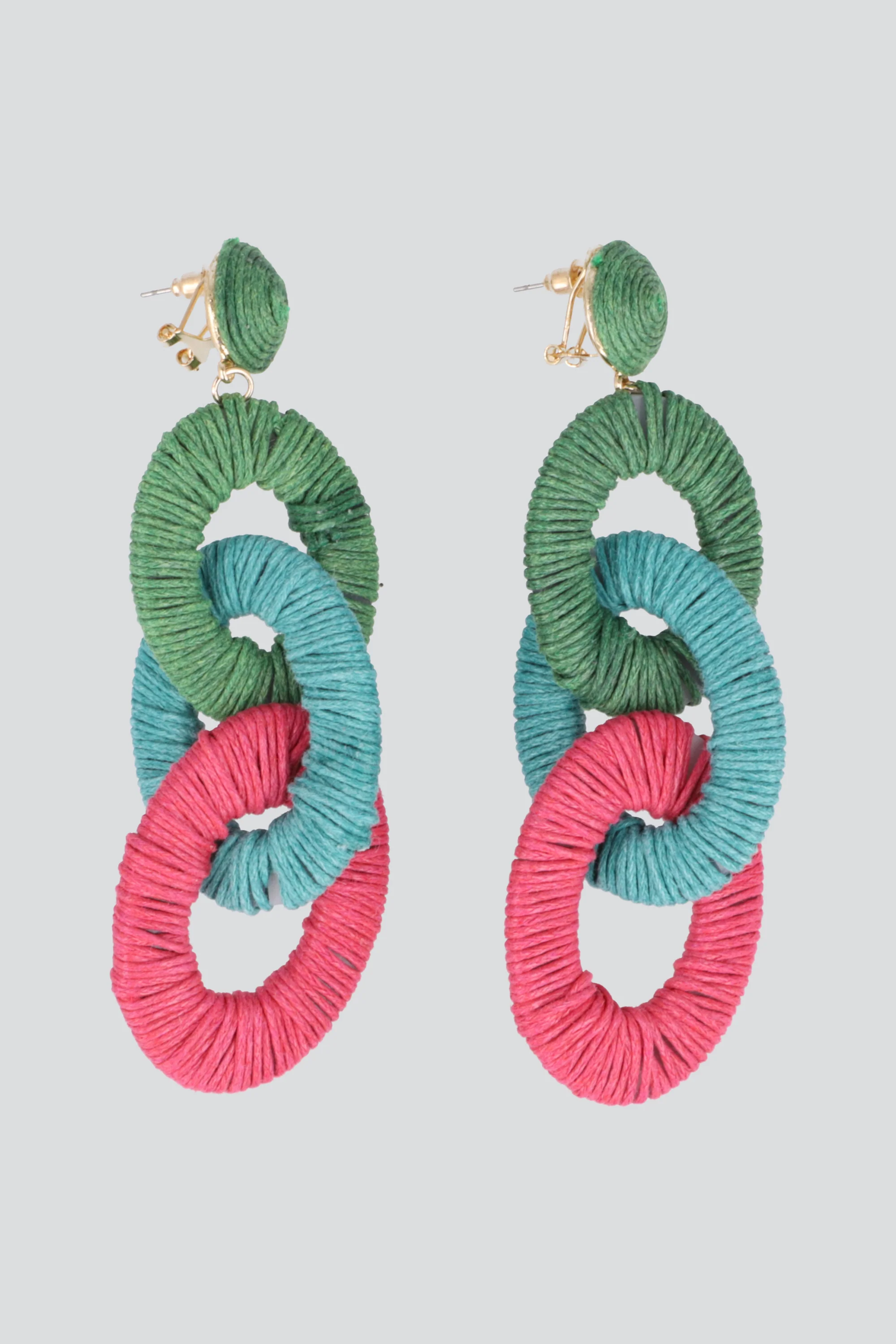 ARETES CADENA RAFIA