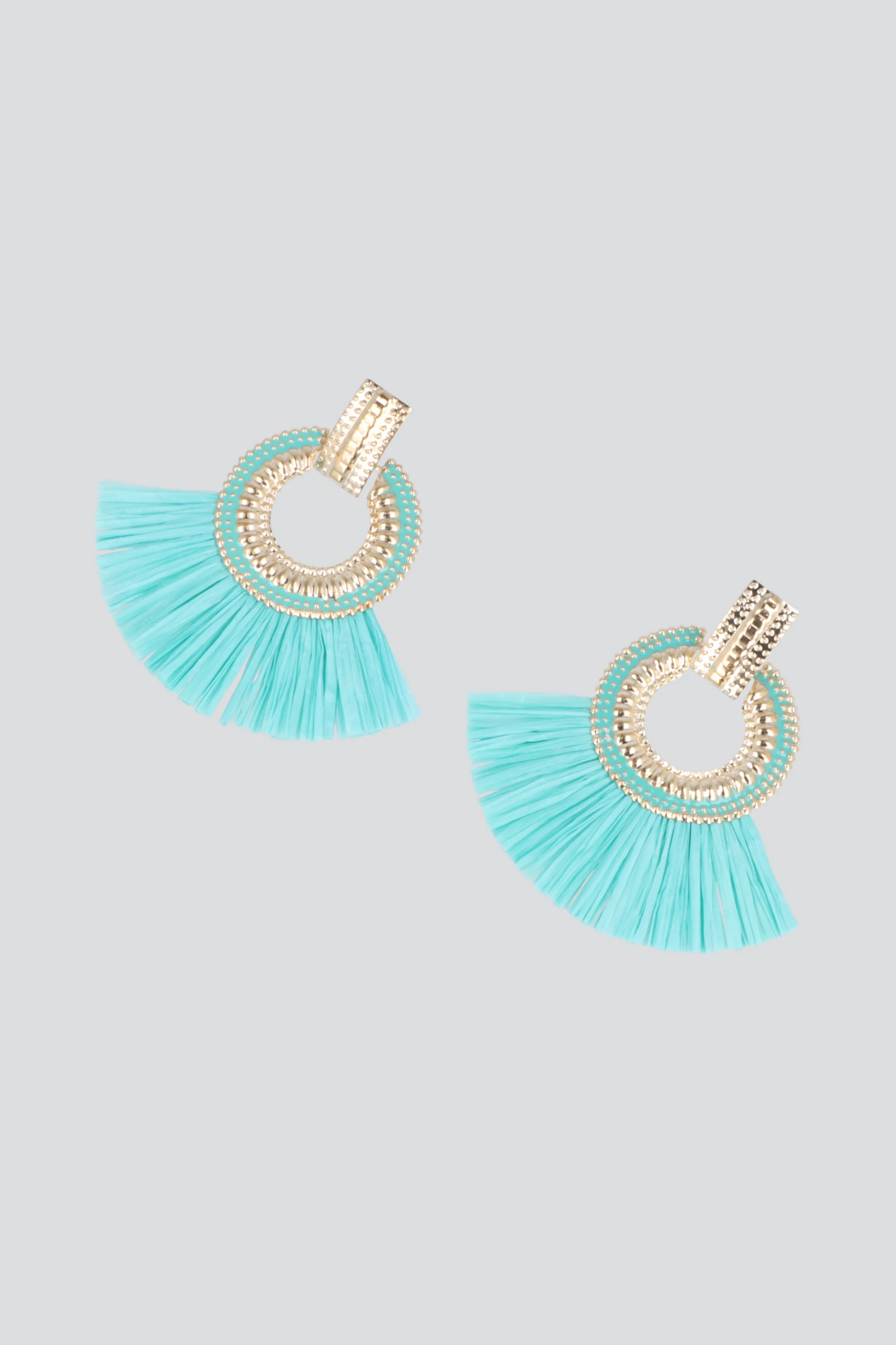 ARETES CIRCULO RAFIA COLOR