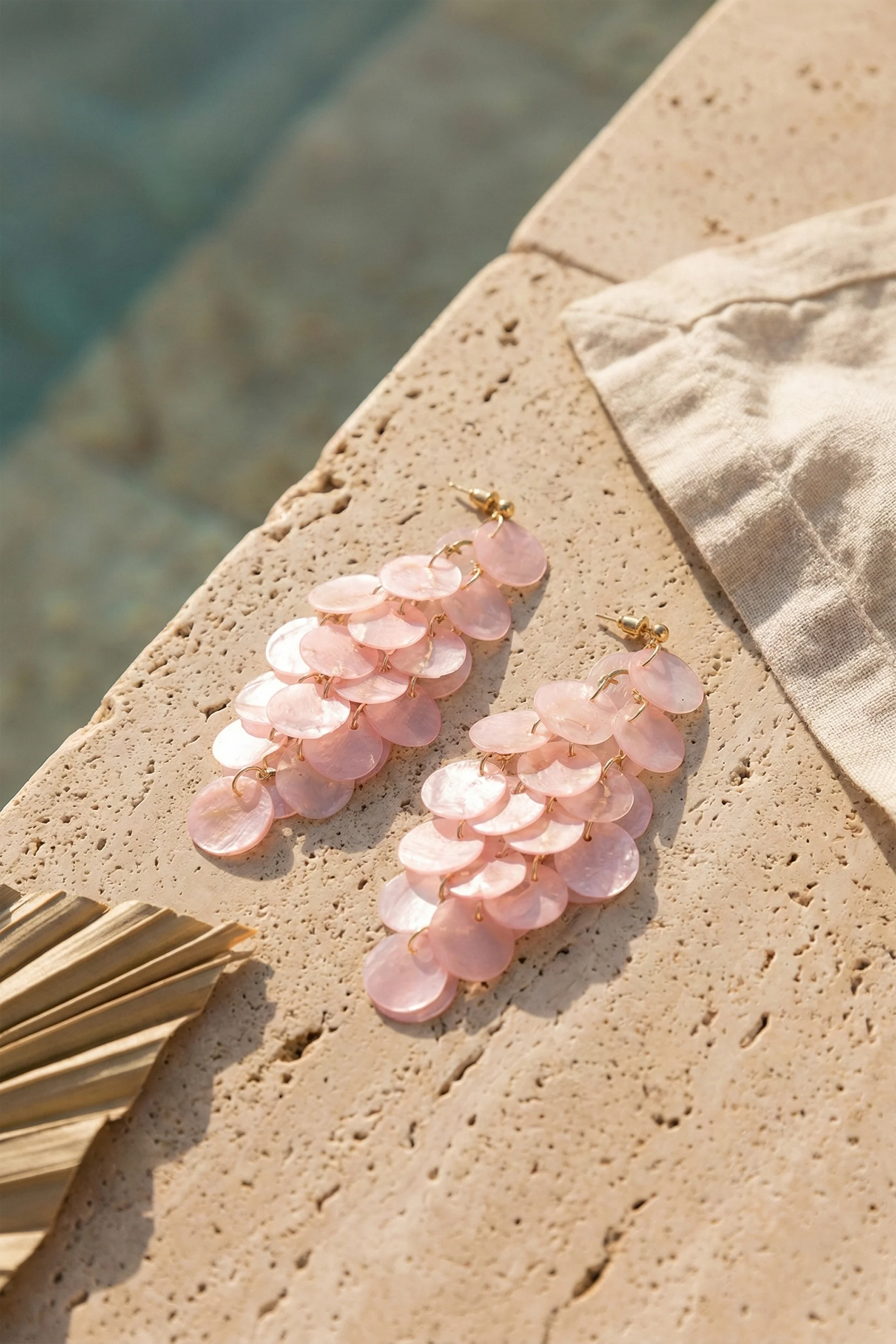Aretes circulos nacar