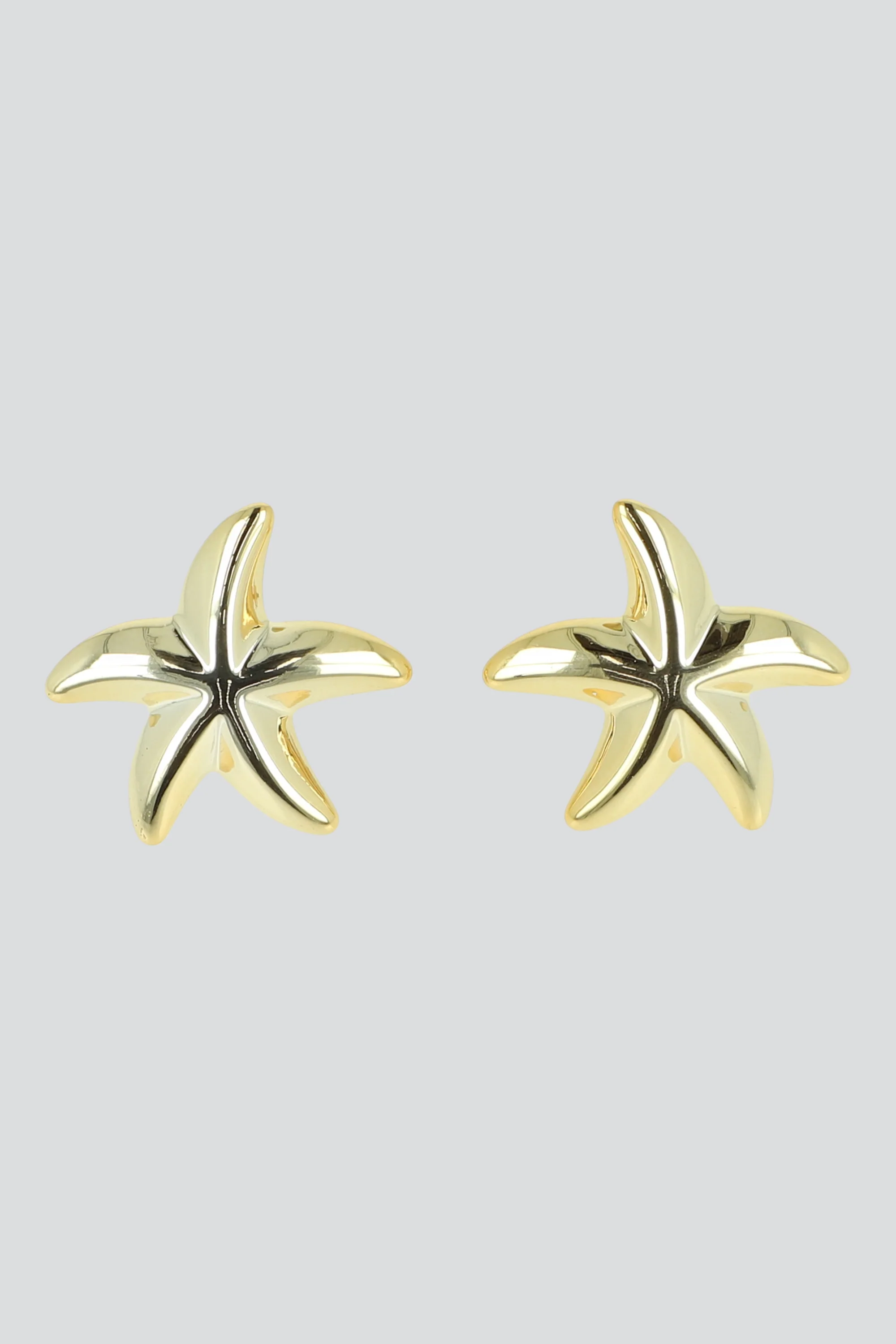 Aretes estrellas de mar metal