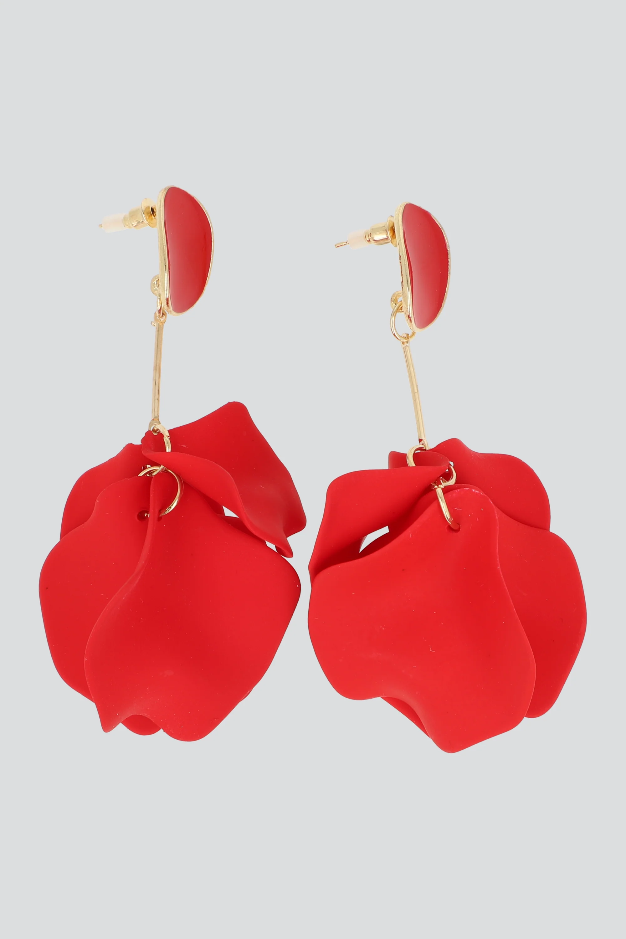 Aretes petalos color largo