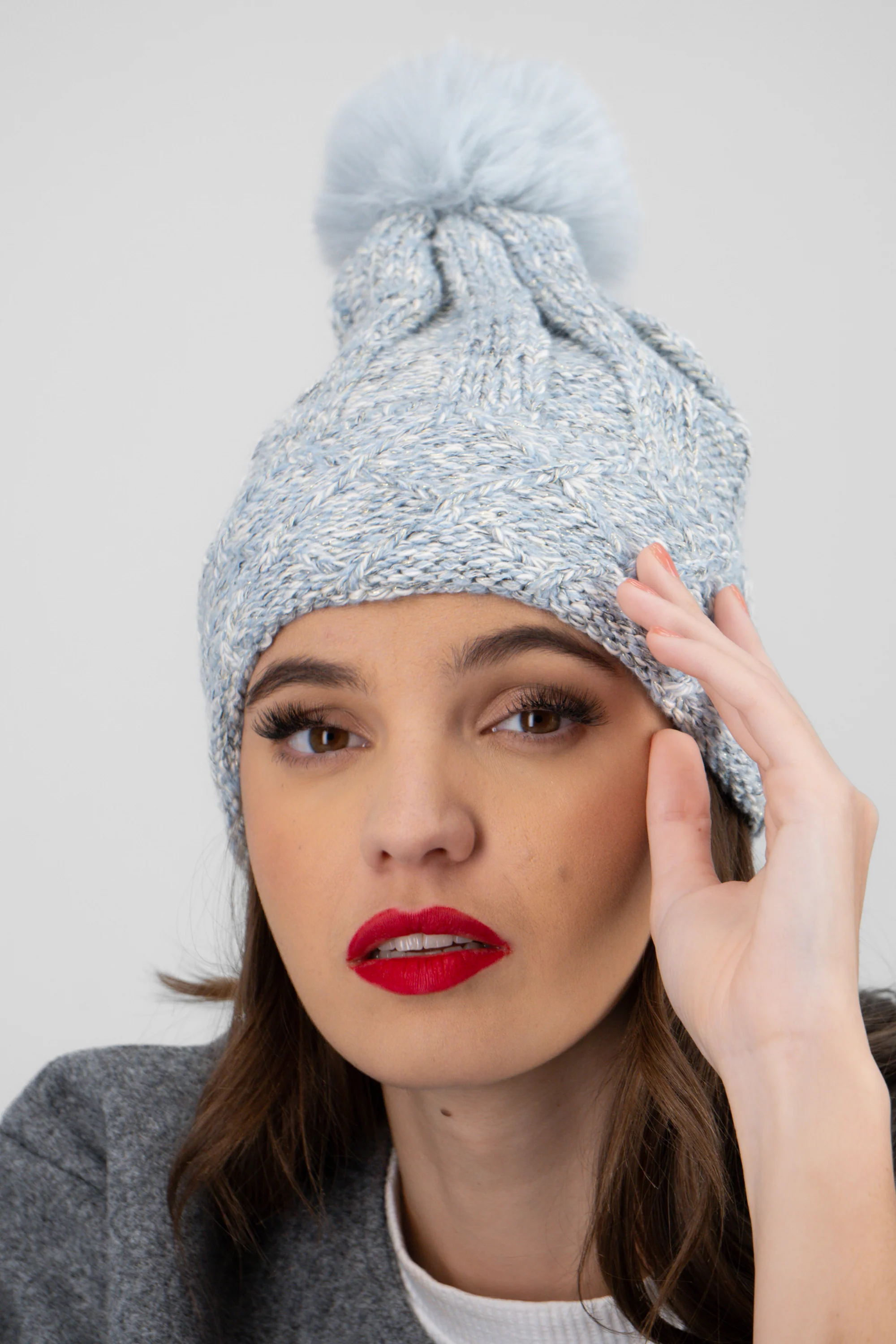 Beanie color jaspe fluffy - Image 2