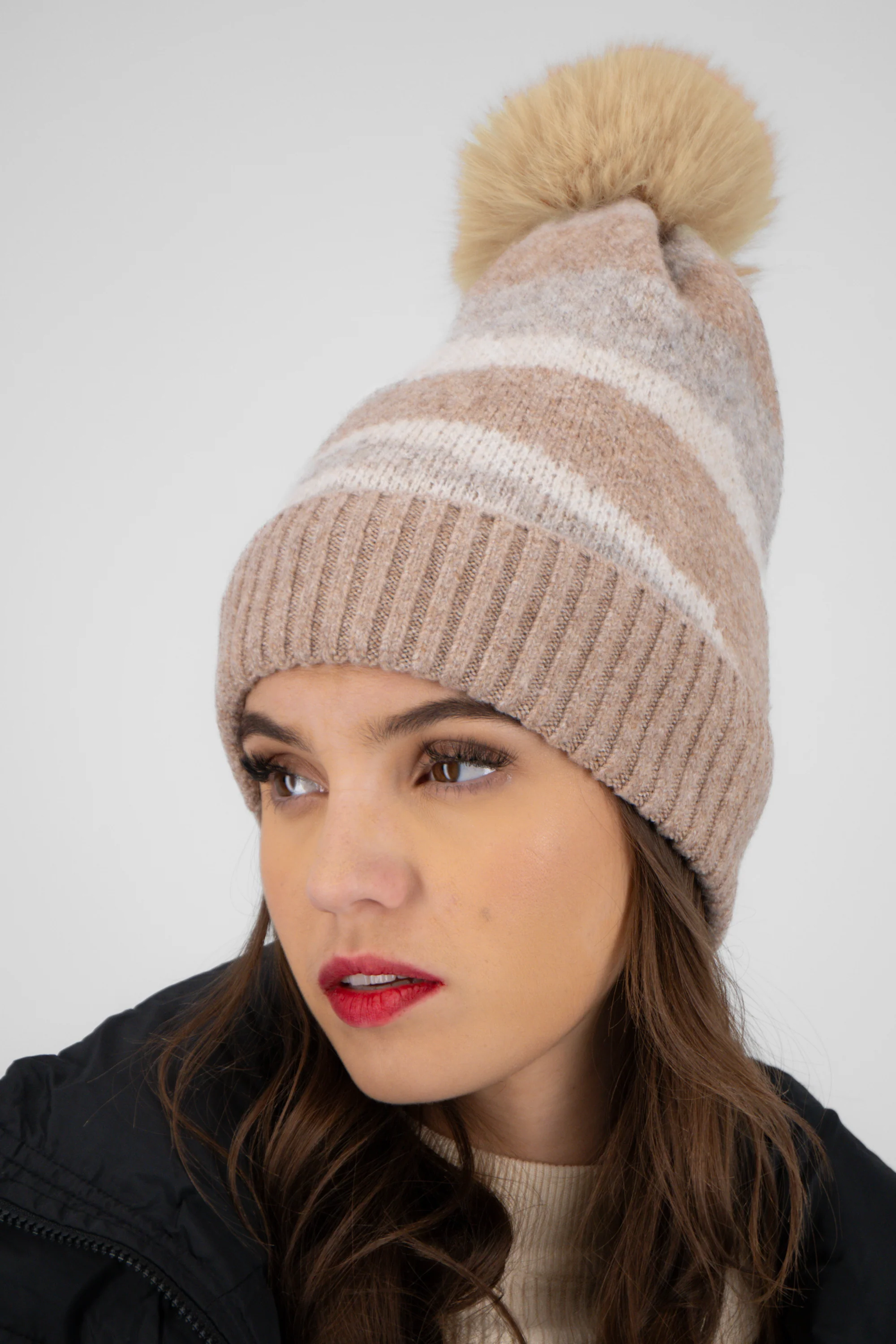 Beanie print rayas