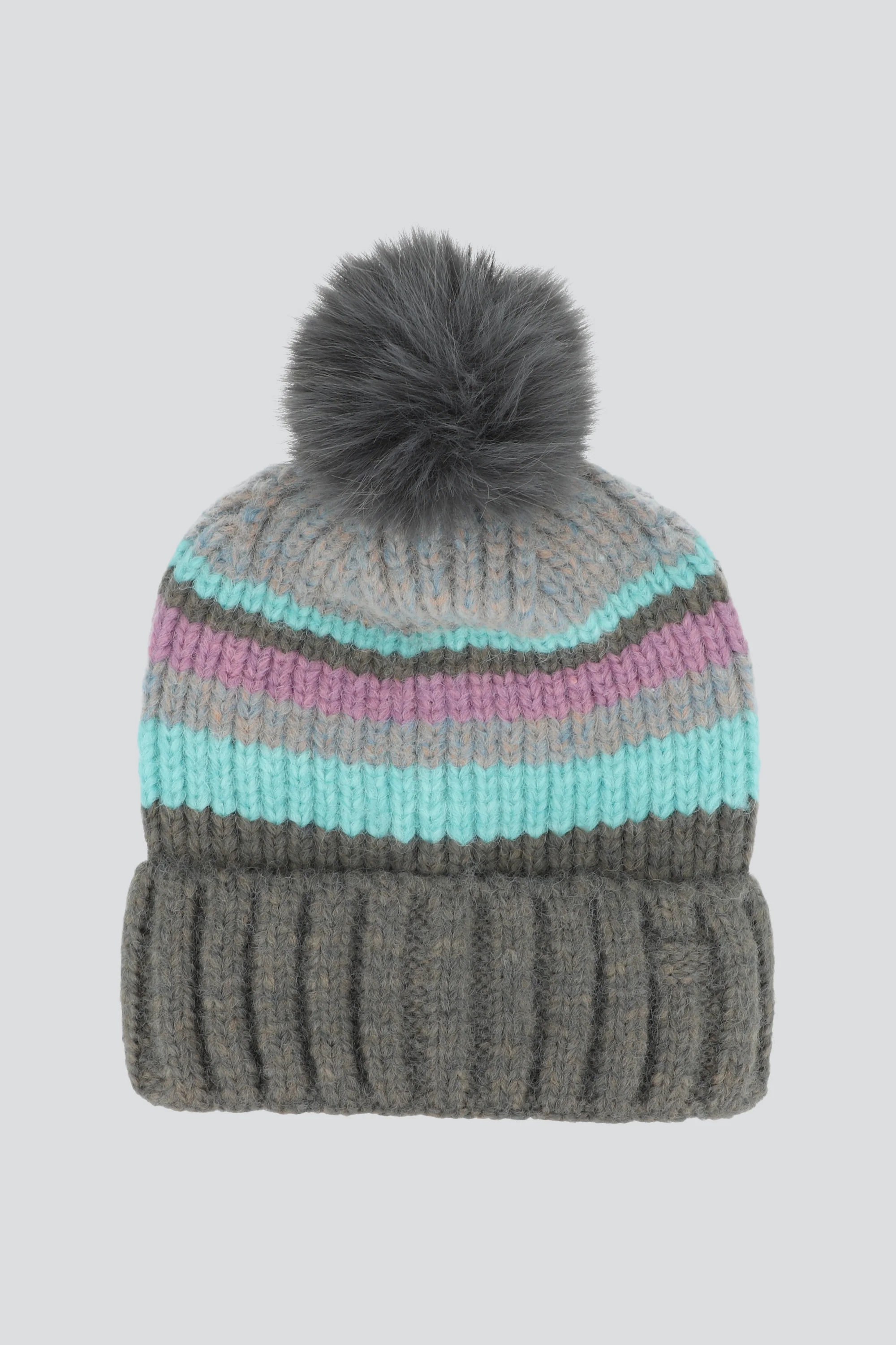 Beanie rayas fluffy - Image 3