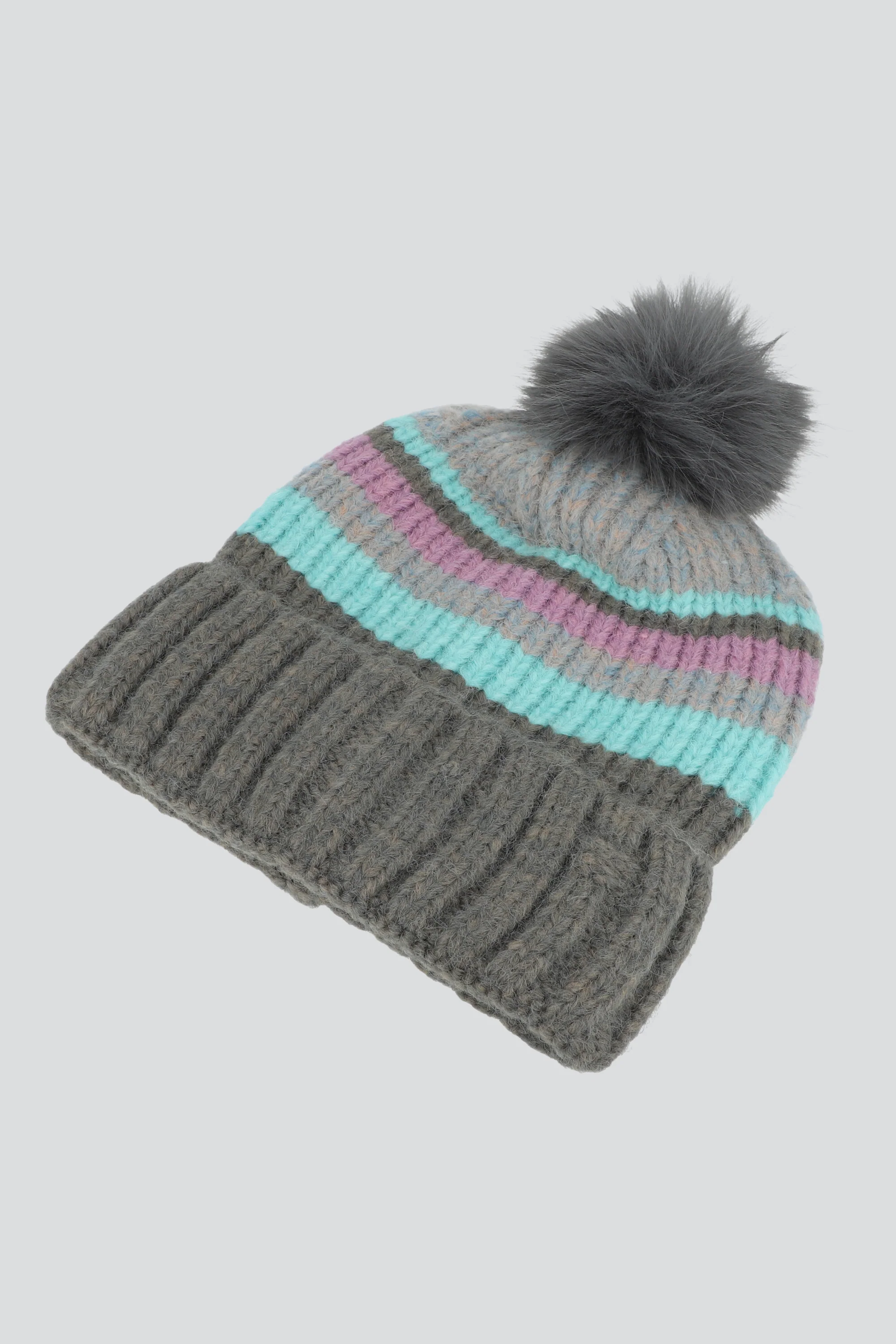 Beanie rayas fluffy - Image 4