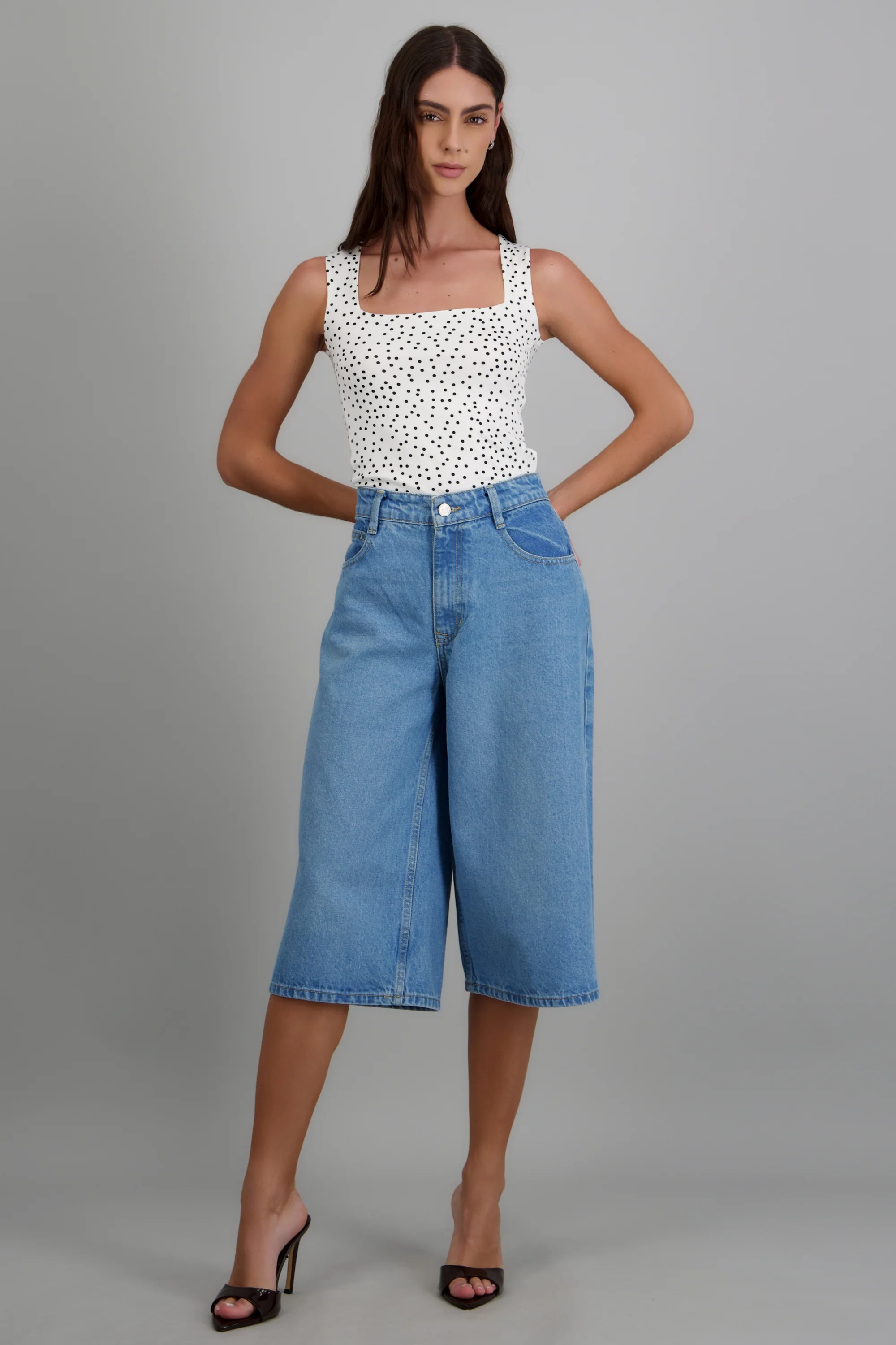 Bermuda denim entintada - Image 3