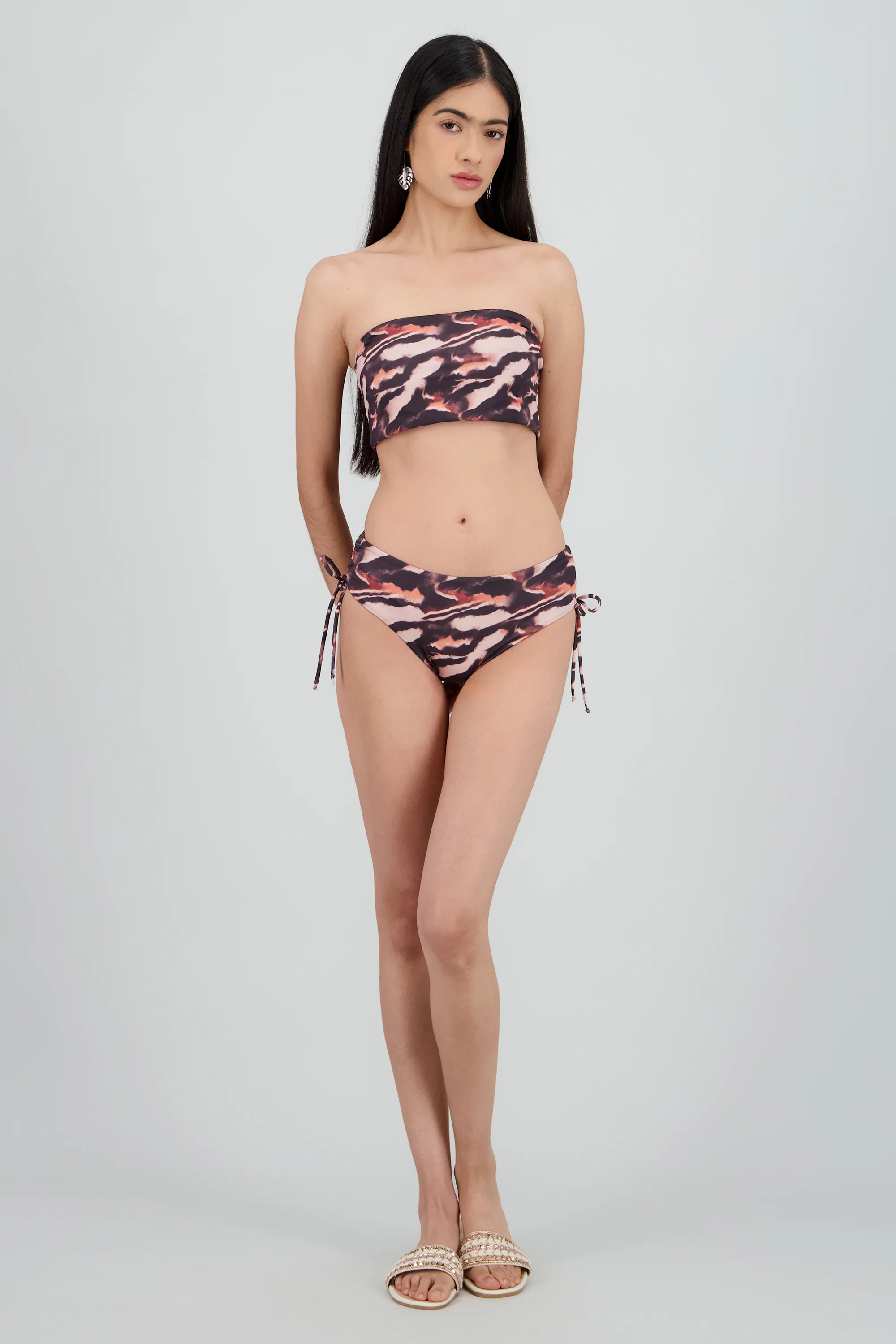 Bikini straples calzon medio jaretas - Image 2
