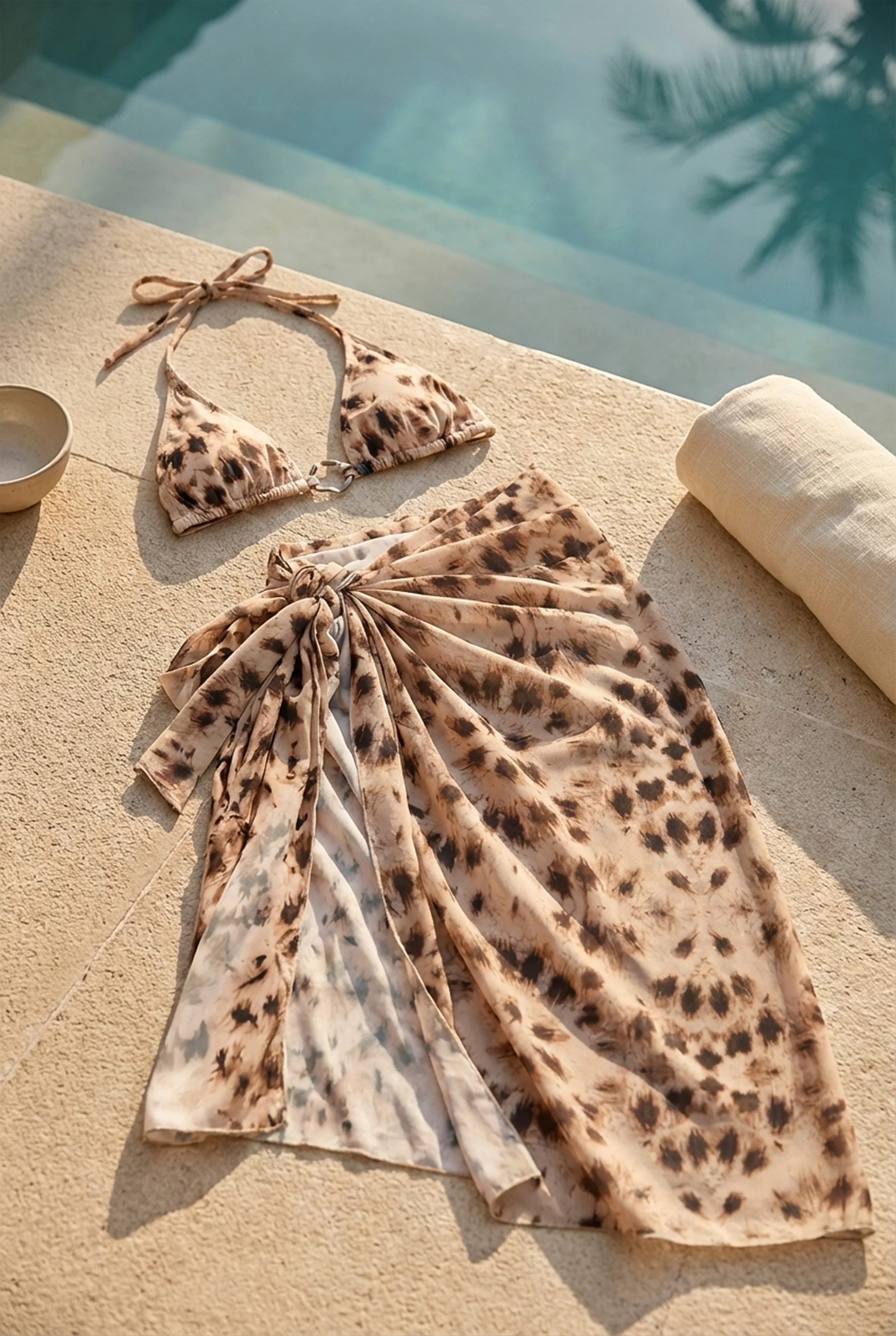 Bikini tres piezas estampado degradado