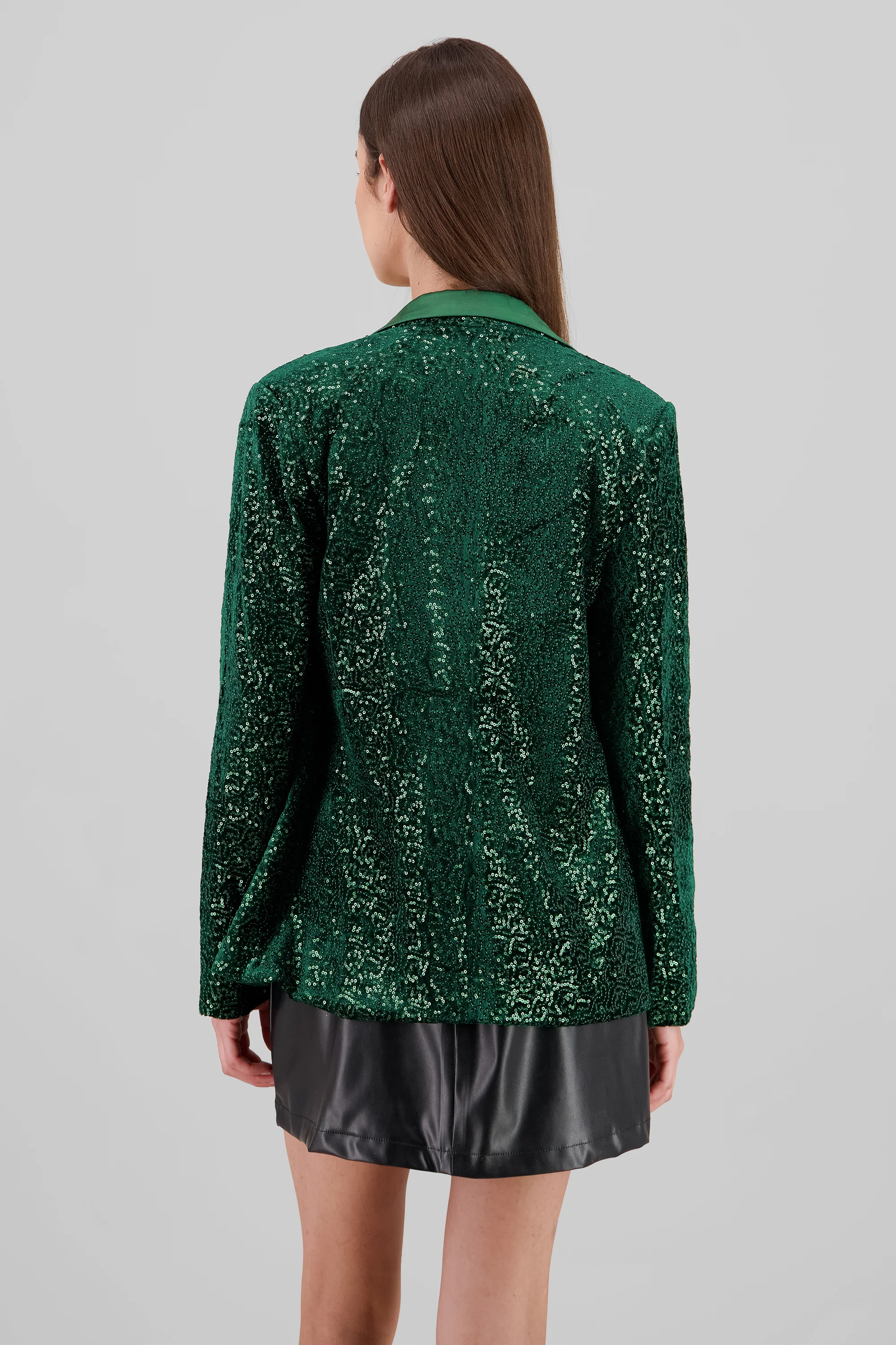 Blazer lentejuelas detalle solapa - Image 4