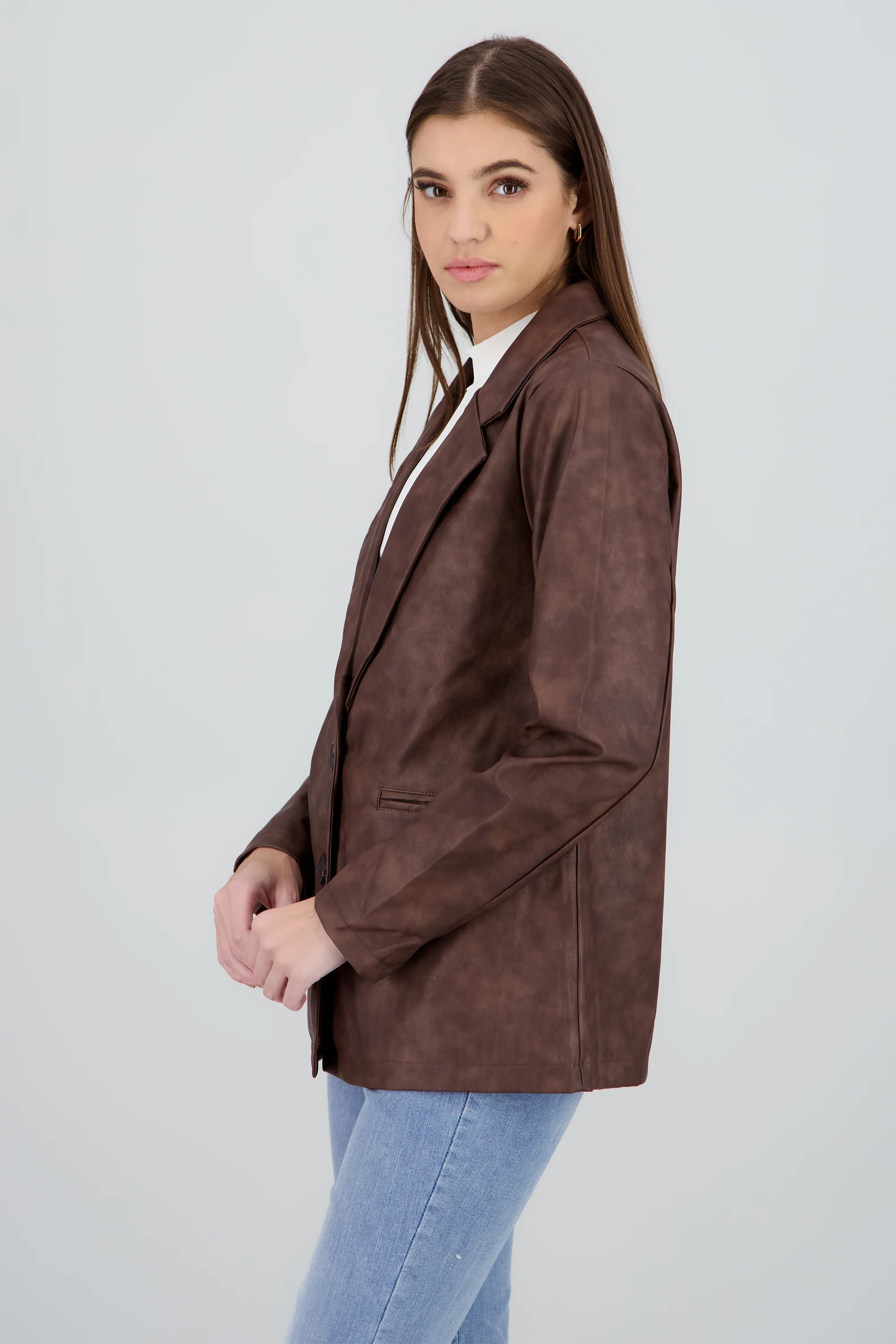 Blazer PU efecto desgastado - Image 3