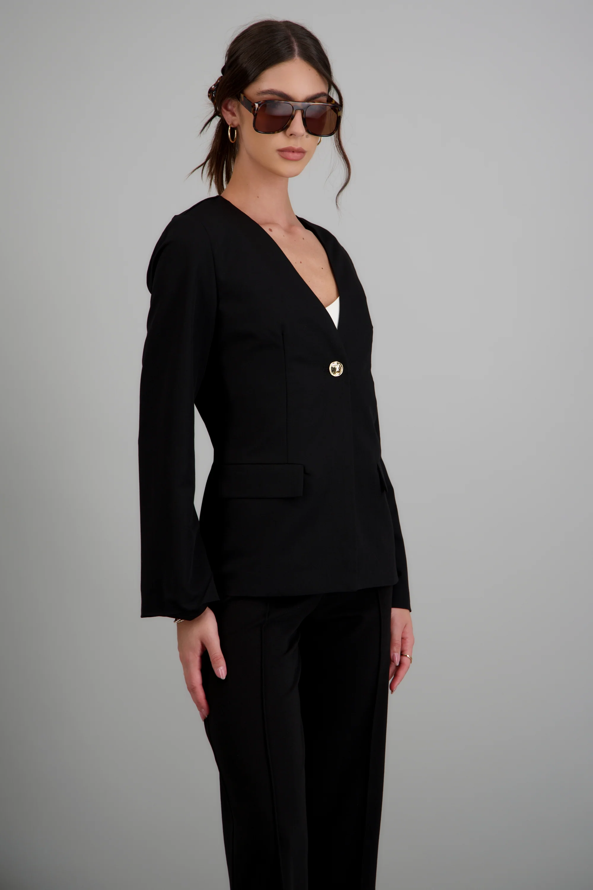 Blazer sin solapa liso - Image 2