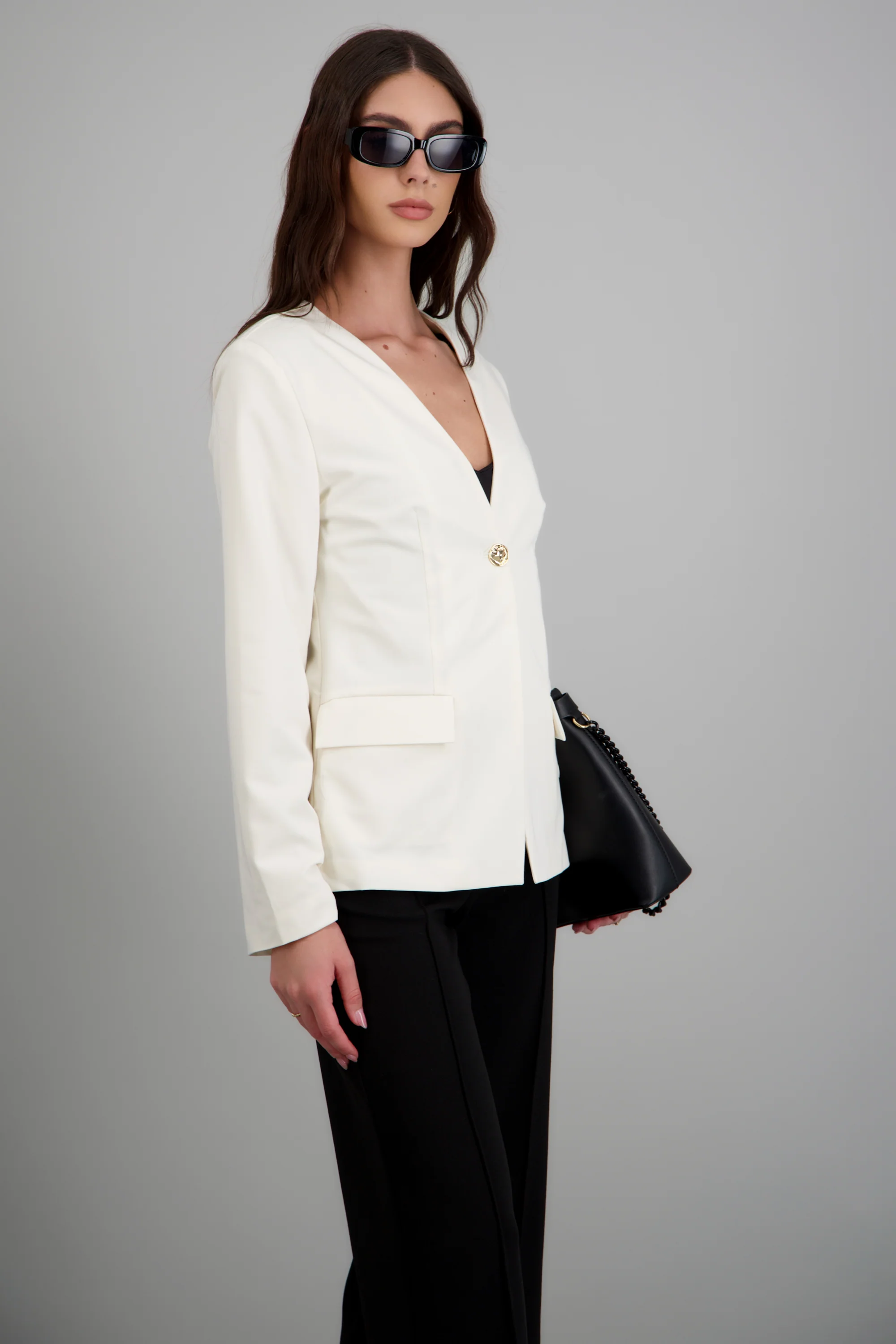 Blazer sin solapa liso - Image 2