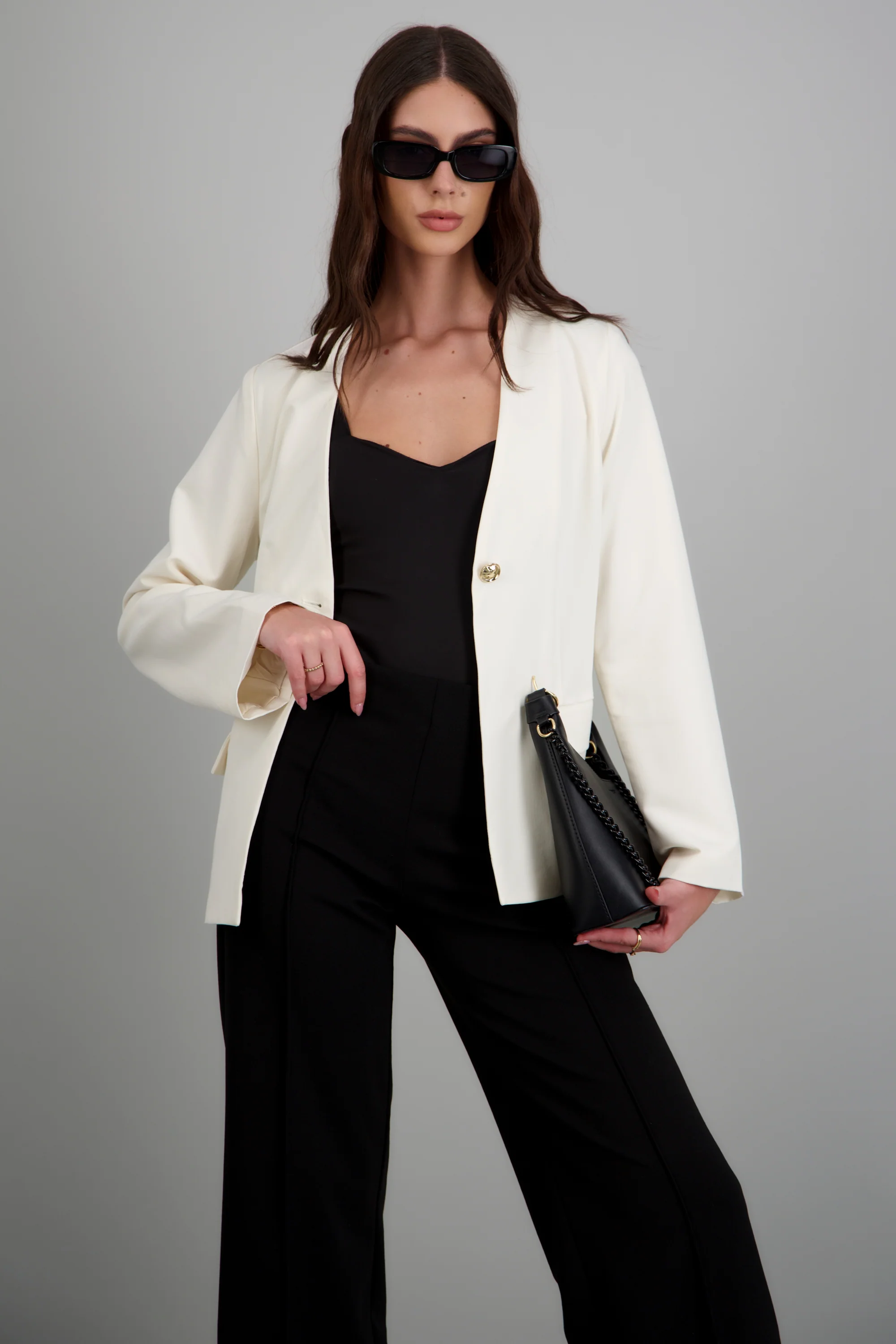 Blazer sin solapa liso - Image 3