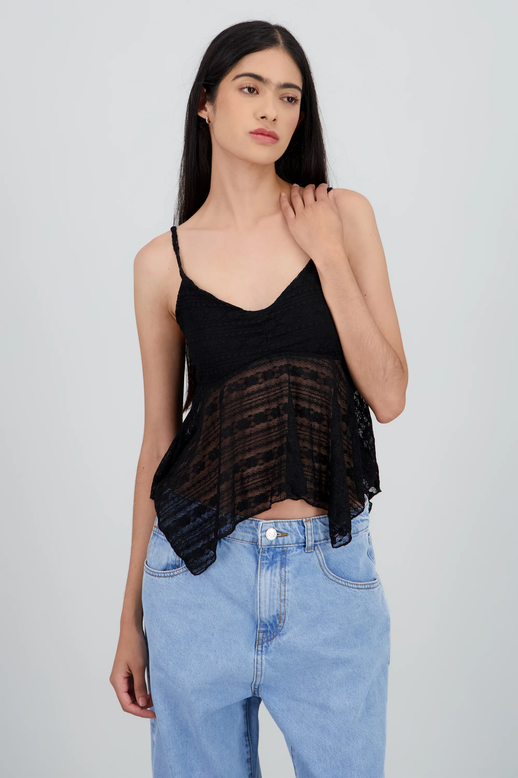 Blusa asimetrica encaje - Image 2