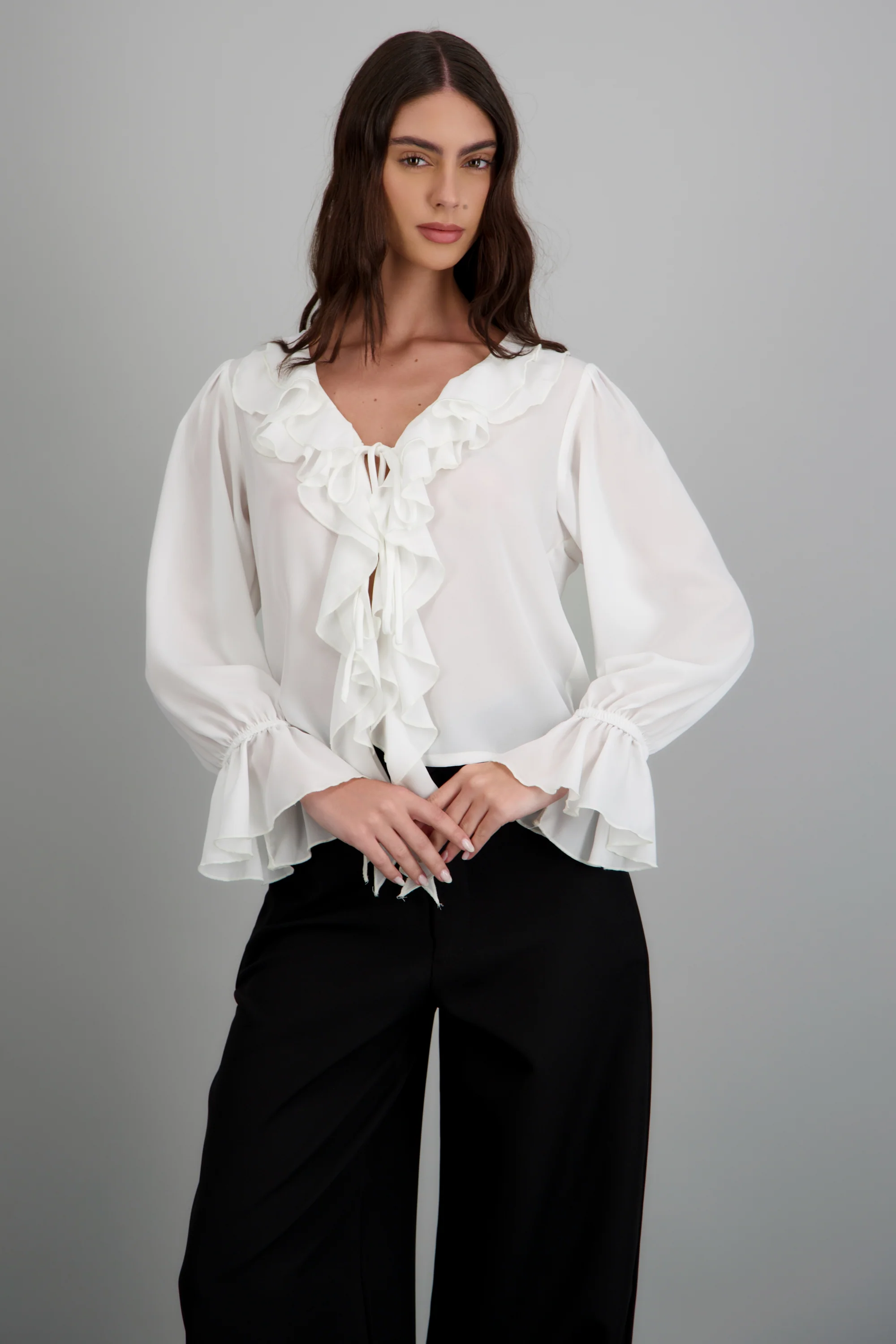 Blusa boho olanes chiffon - Image 3