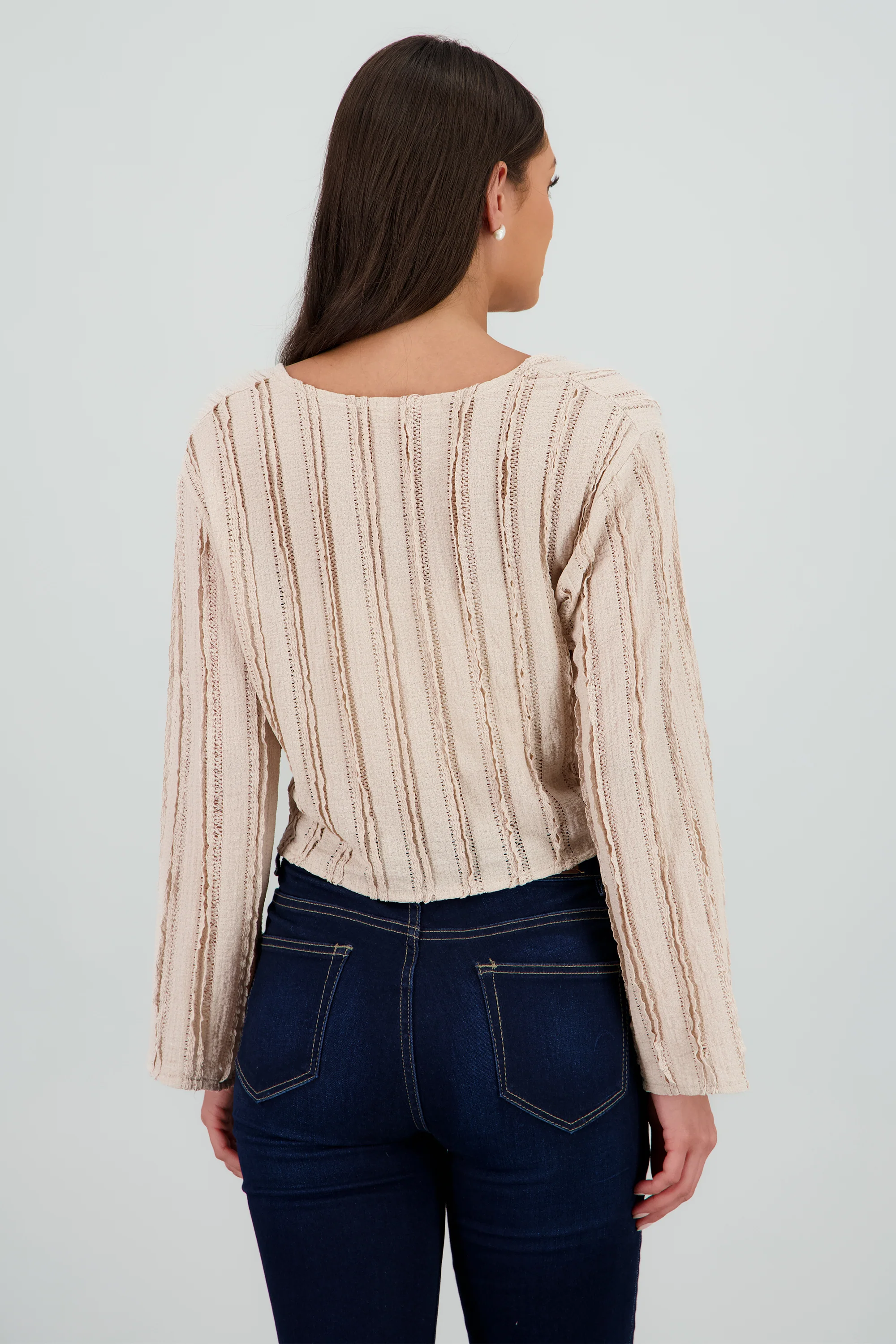 Blusa con textura detalle amarre - Image 4