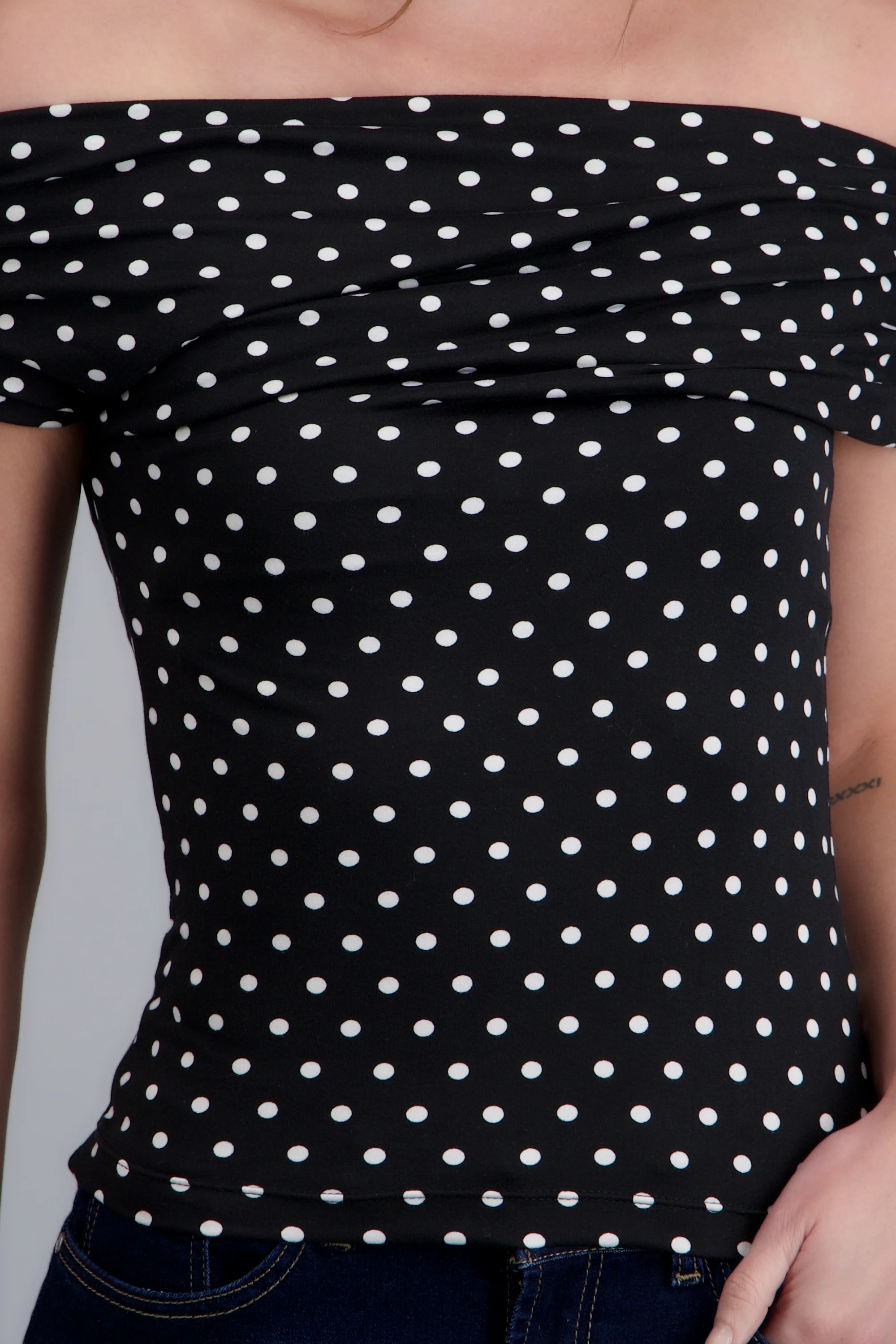 Blusa cuello cascada polka - Image 5