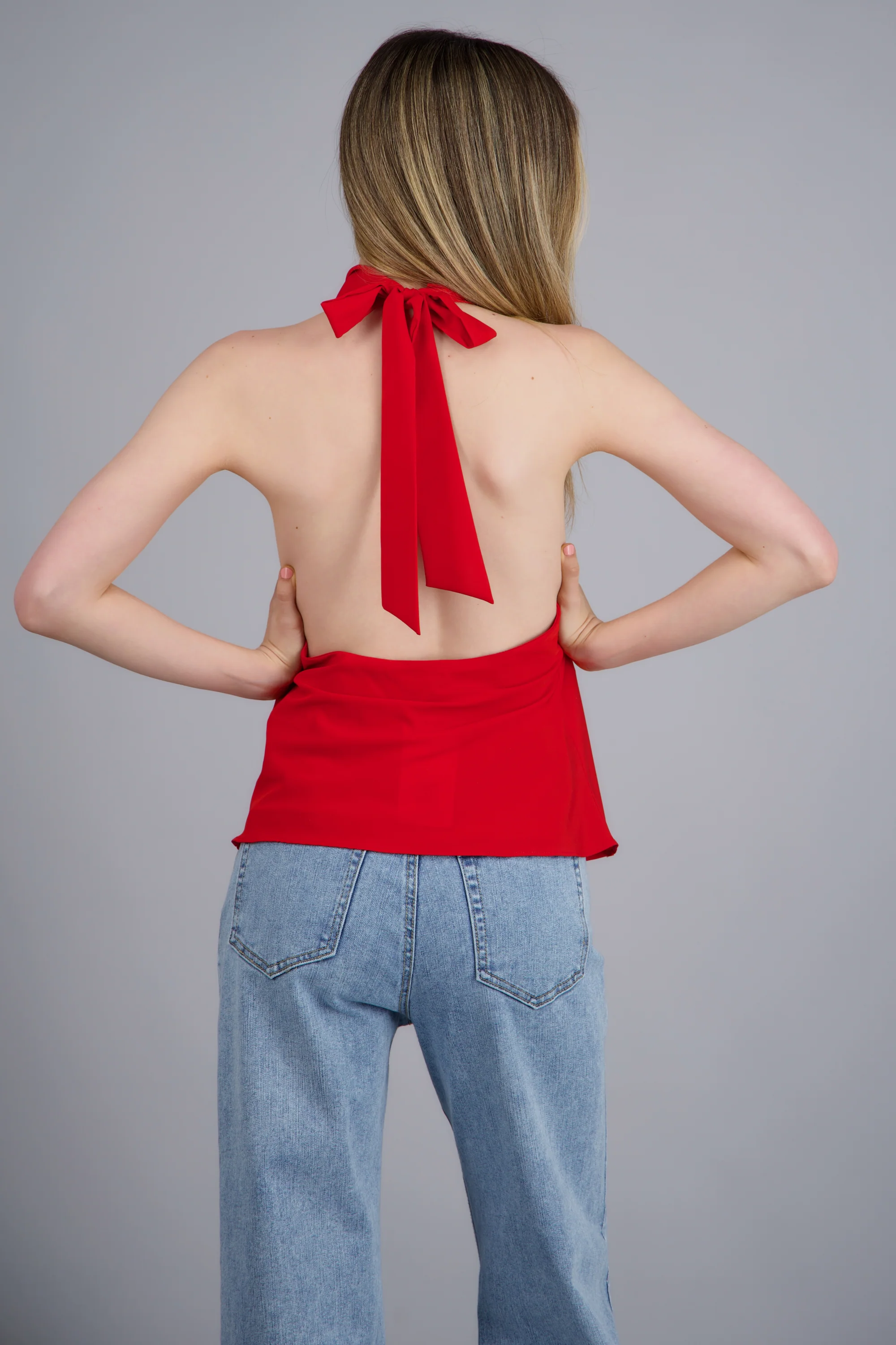 Blusa cuello cascada satinada - Image 4
