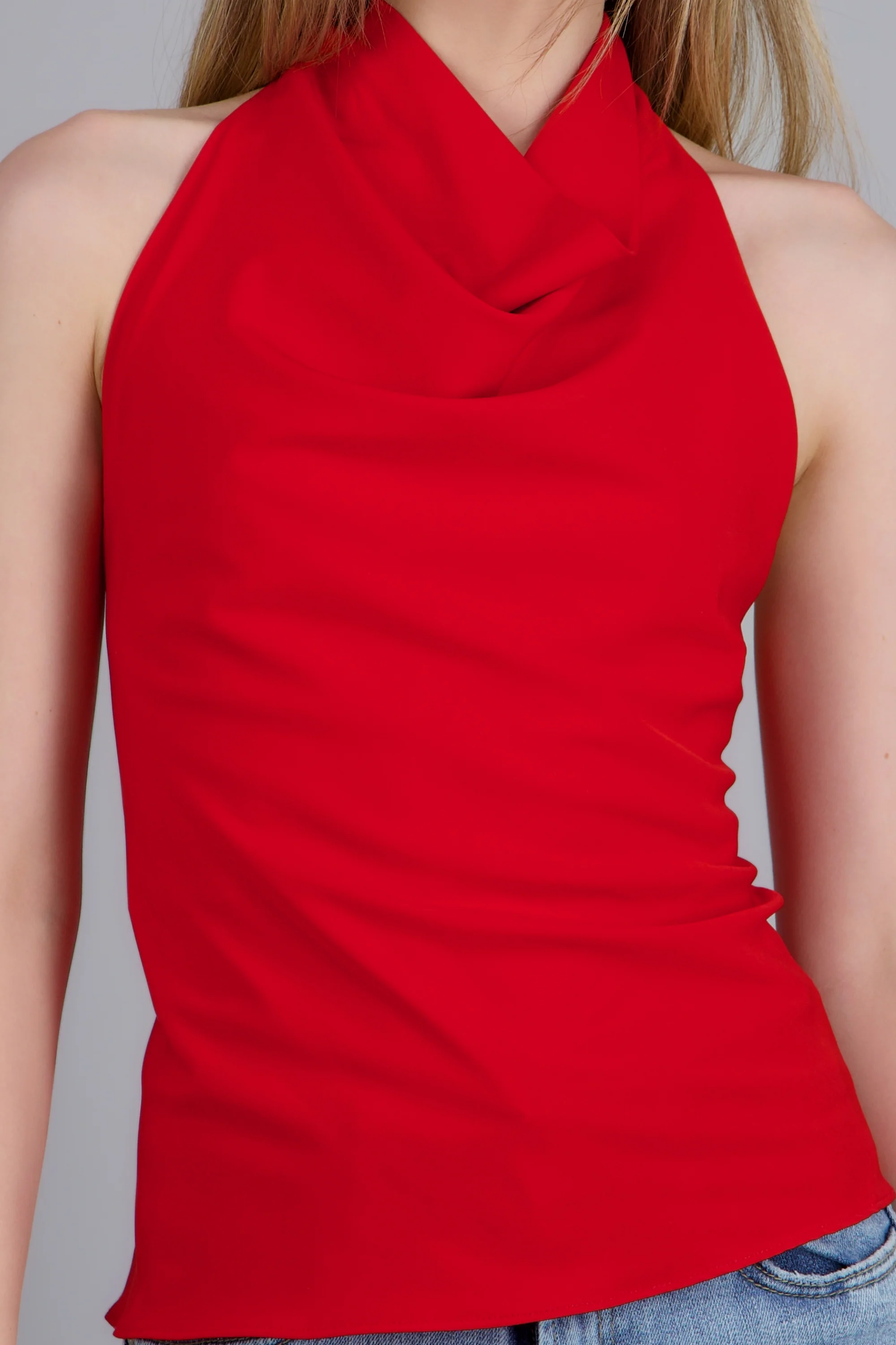 Blusa cuello cascada satinada - Image 5