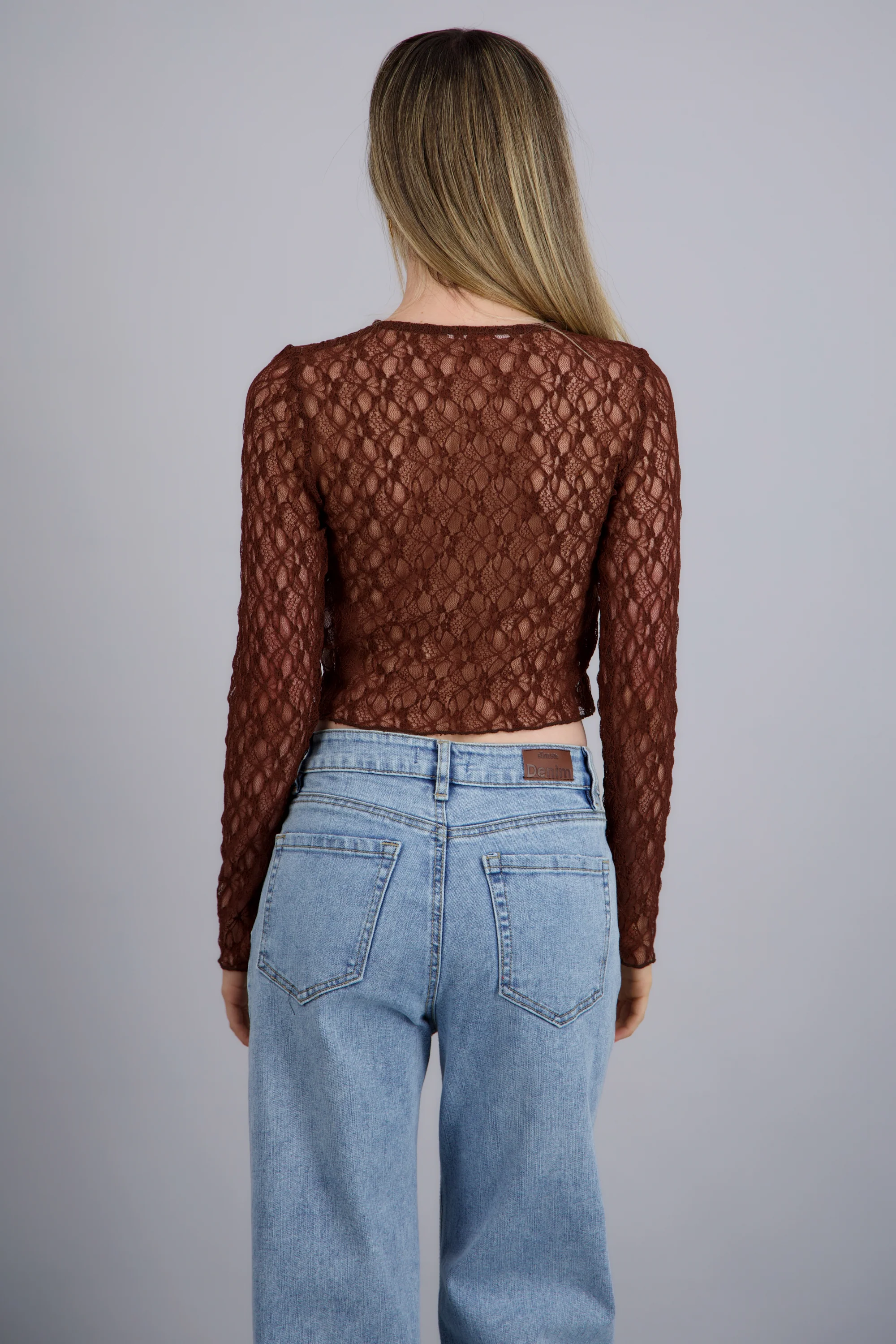 Blusa de encaje manga larga - Image 4