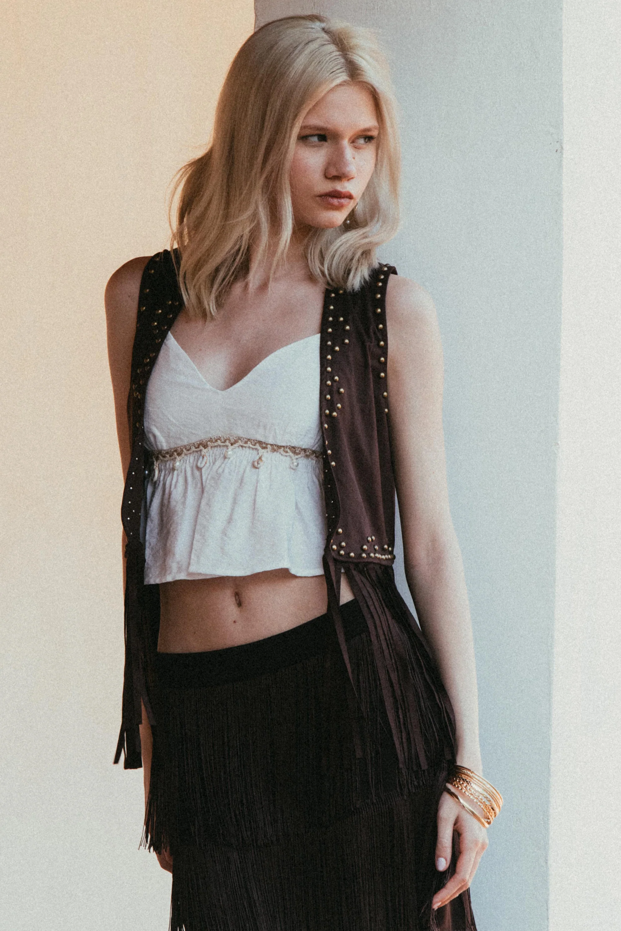 Blusa de tirantes detalle conchitas
