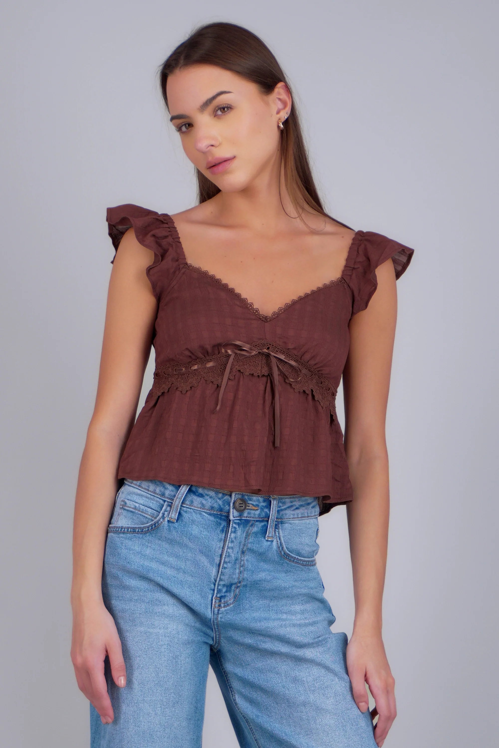 Blusa detalle crochet lisa - Image 3