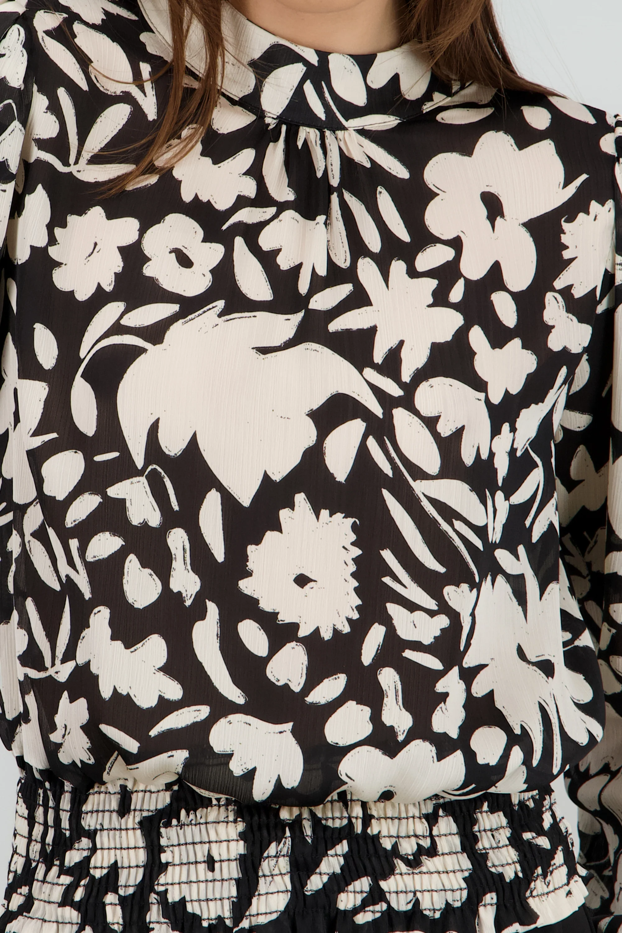 Blusa manga abullonada estampado floral - Image 5