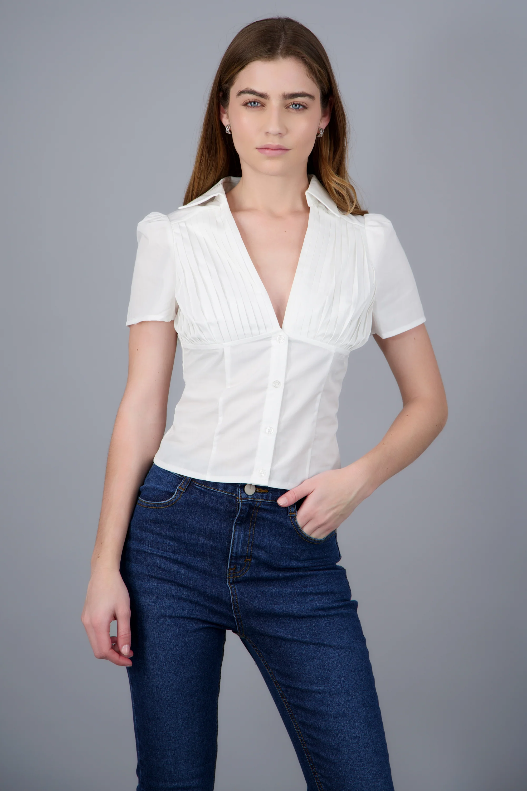 BLUSA M/C DETALLE PLISADO - Image 2