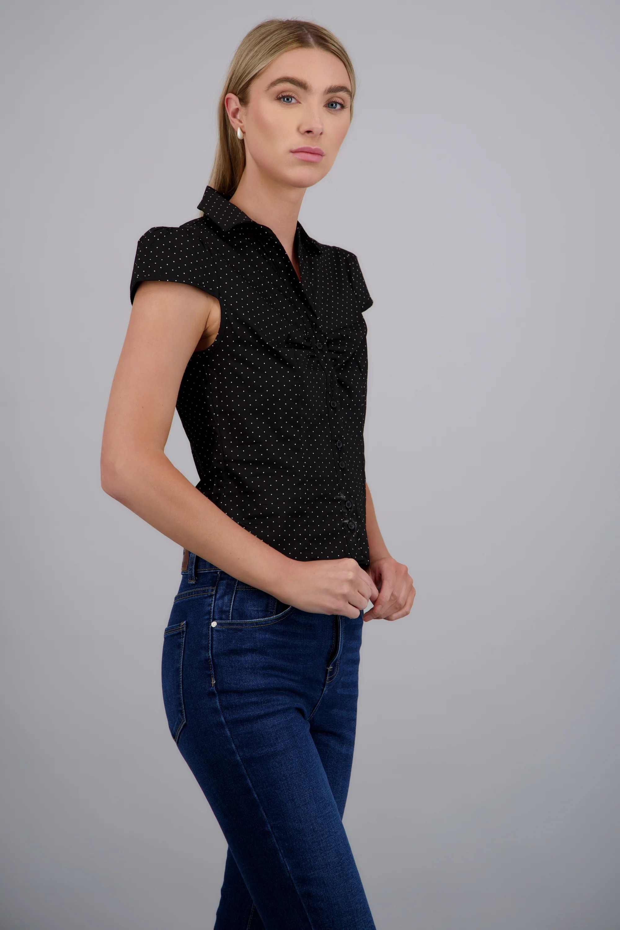 Blusa manga corta polka dots - Image 2