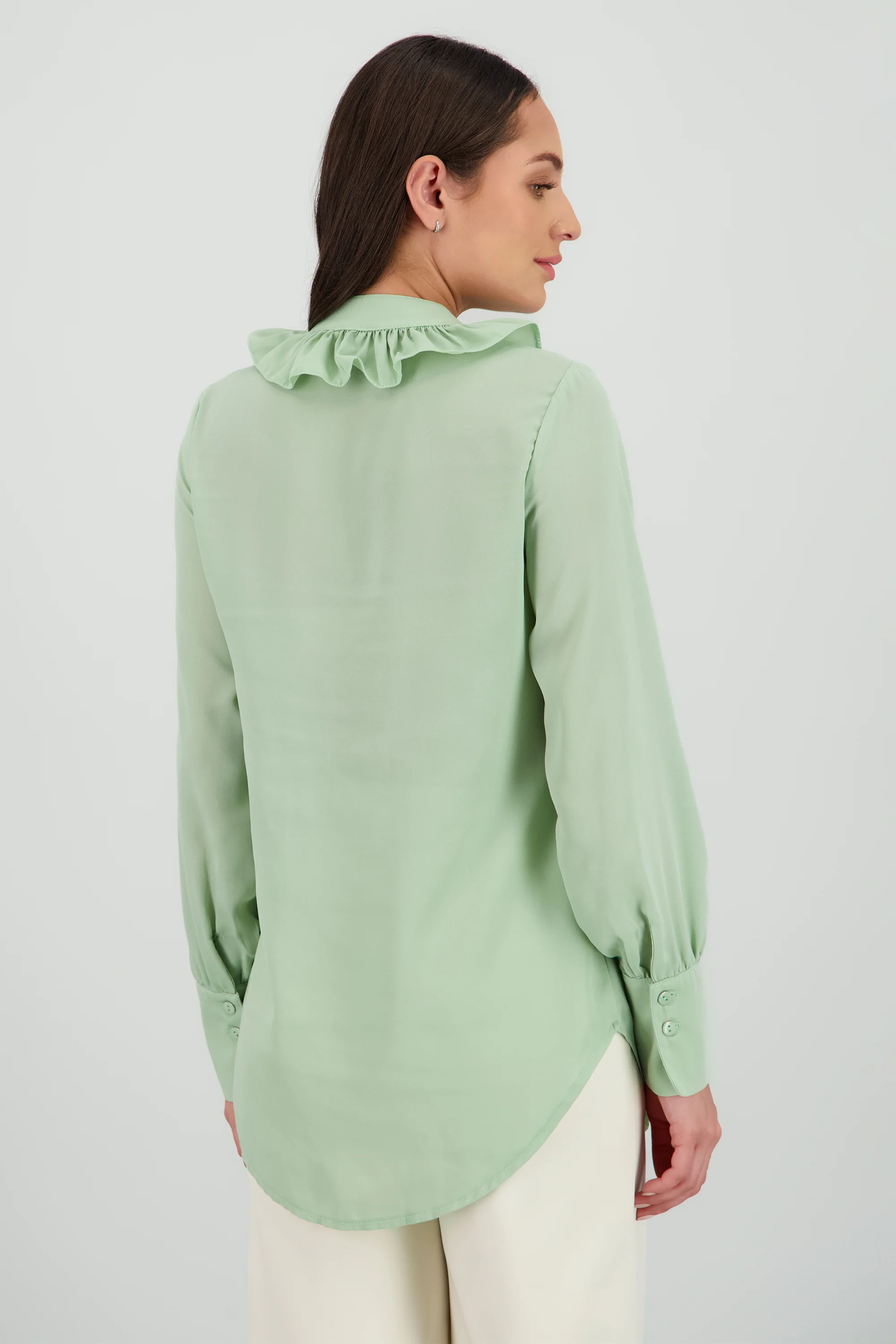 Blusa manga larga boho escote en v - Image 4