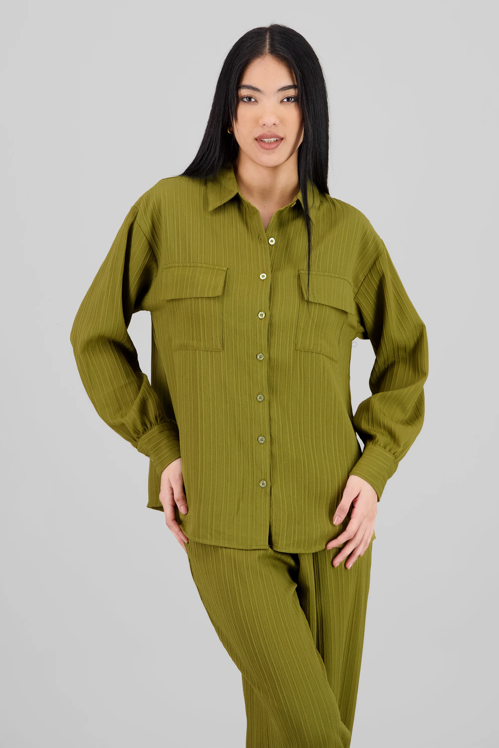 Blusa manga larga ribbed - Image 2