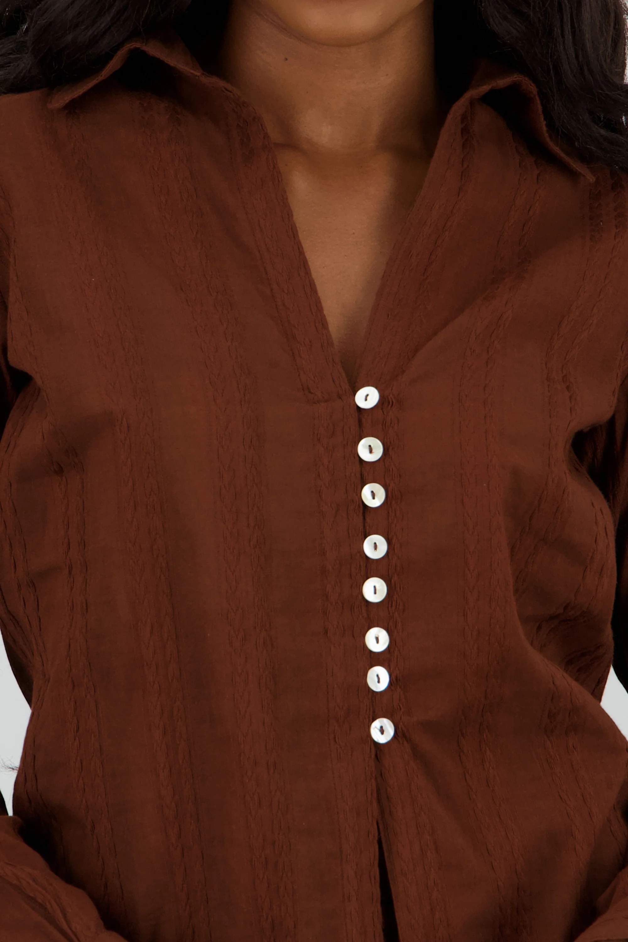 Blusa manga larga textura - Image 5