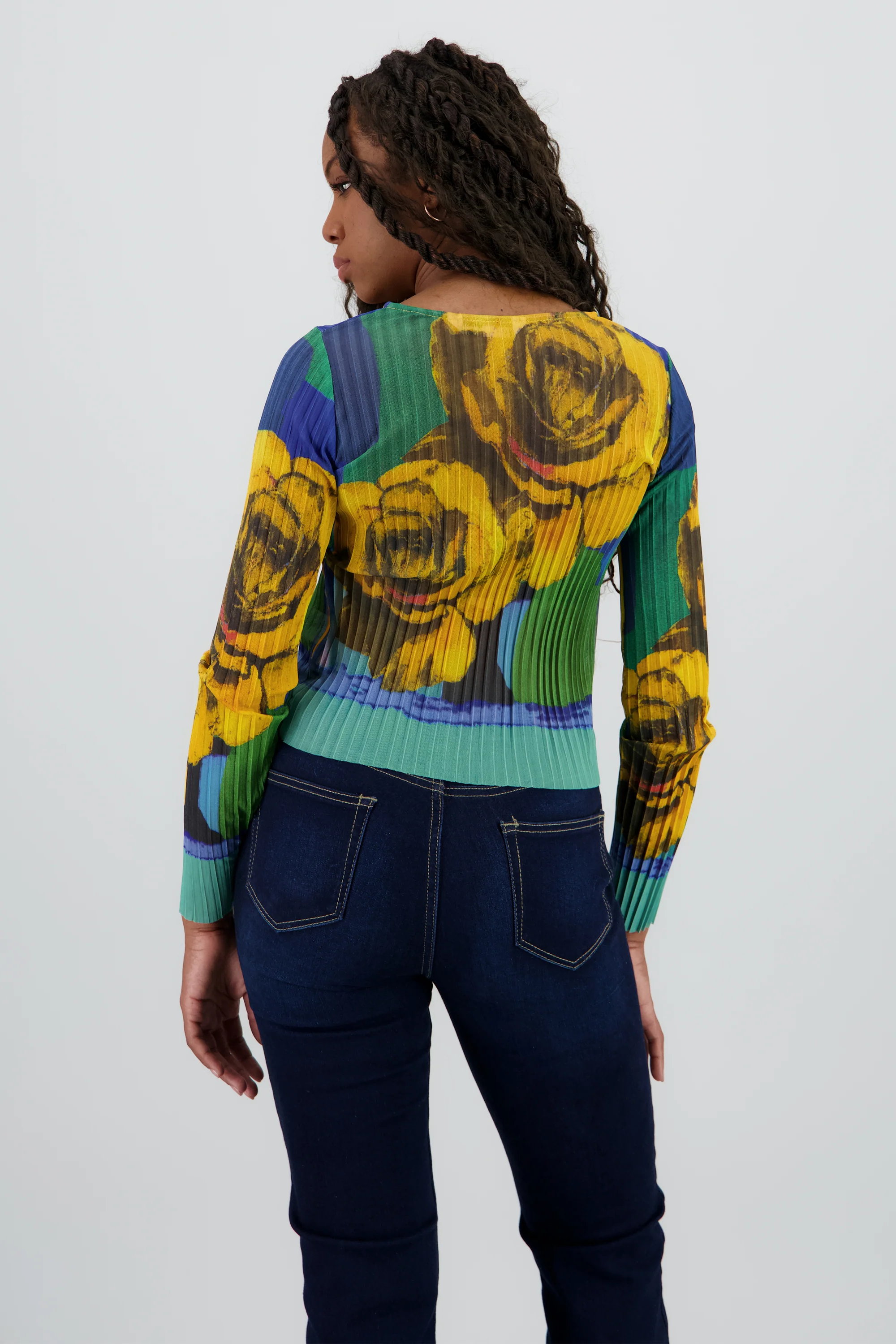 Blusa mesh estampado flores digital - Image 4
