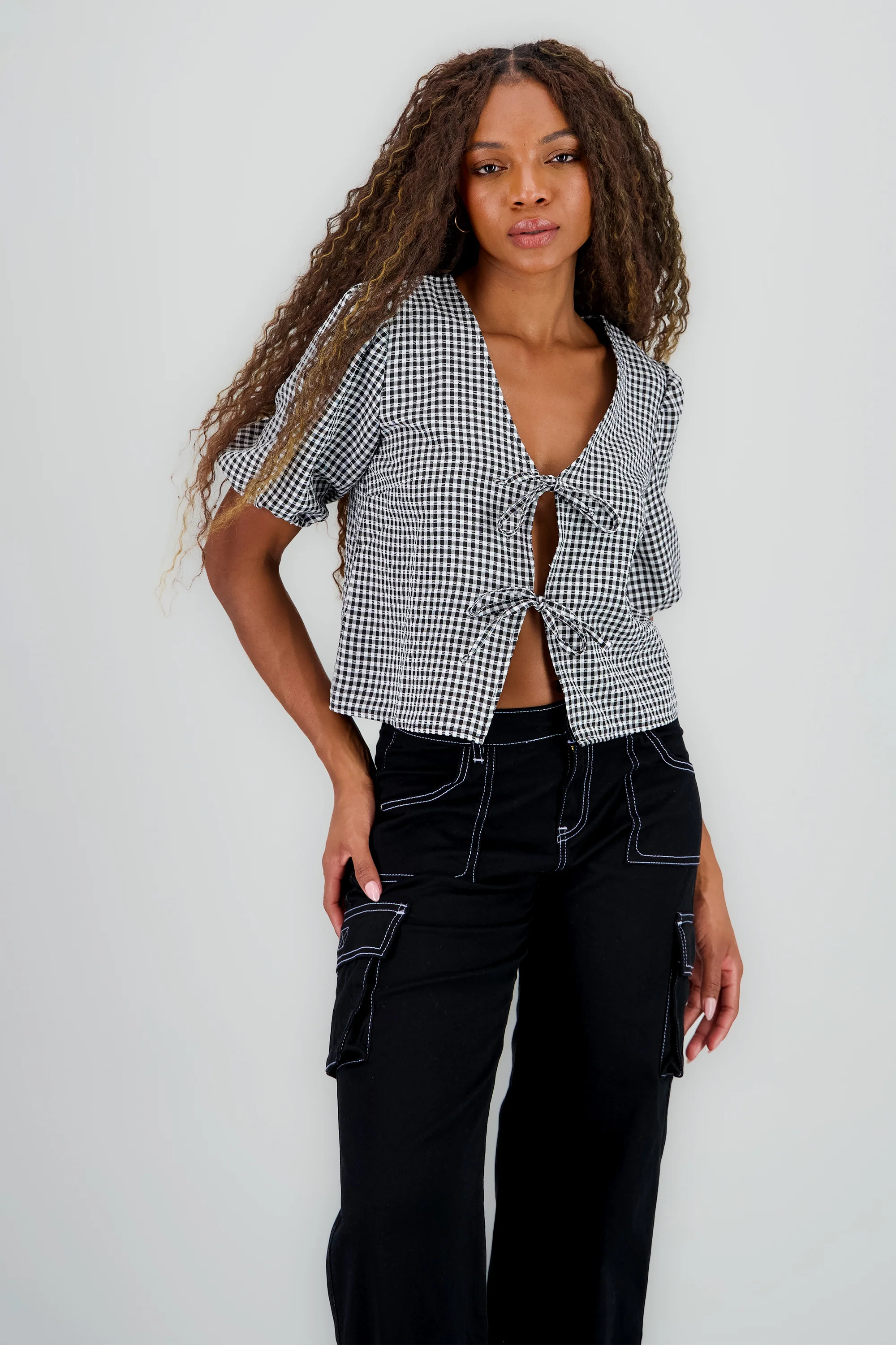 Blusa monos gingham - Image 2
