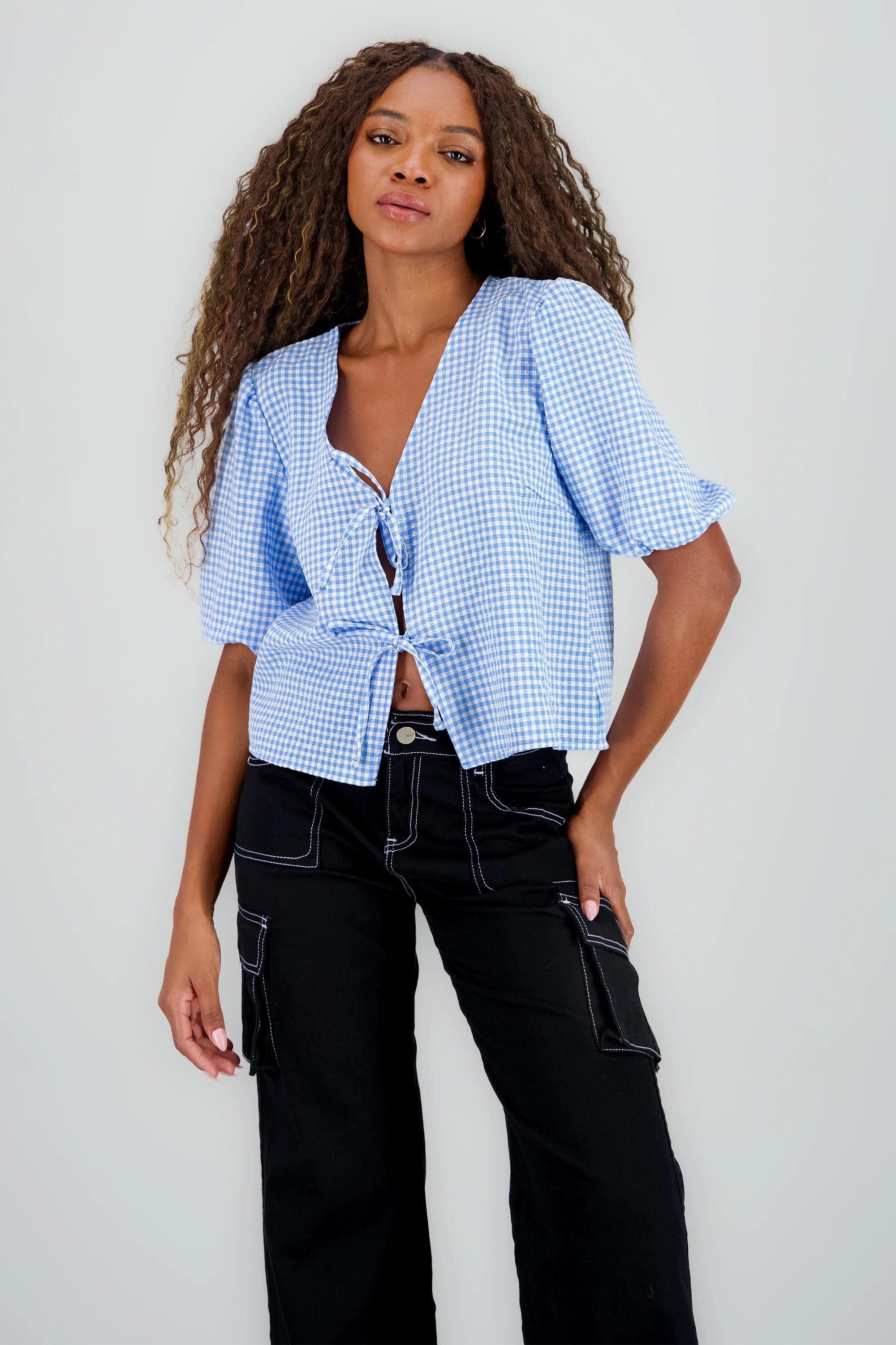Blusa monos gingham - Image 2