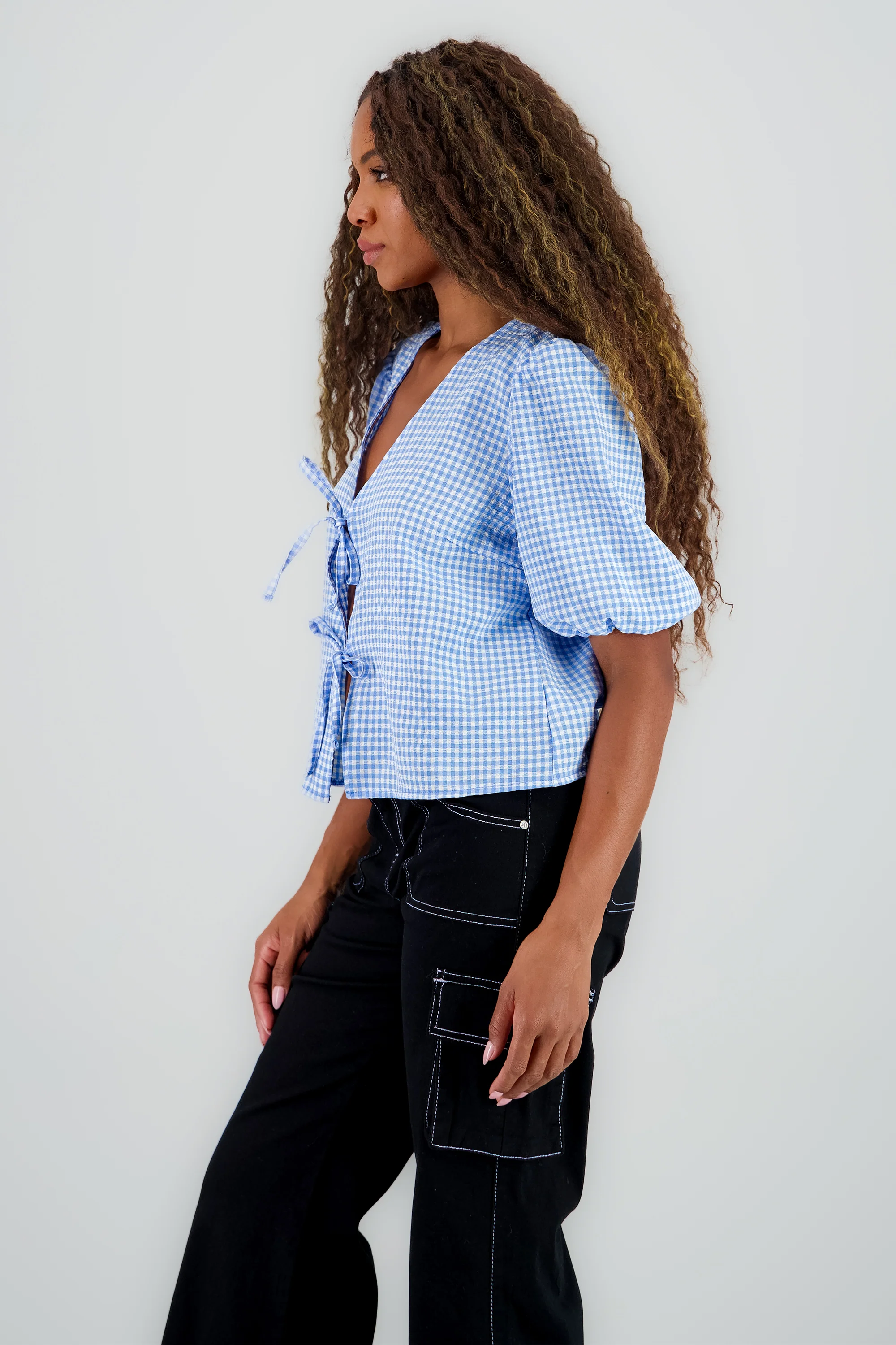 Blusa monos gingham - Image 3
