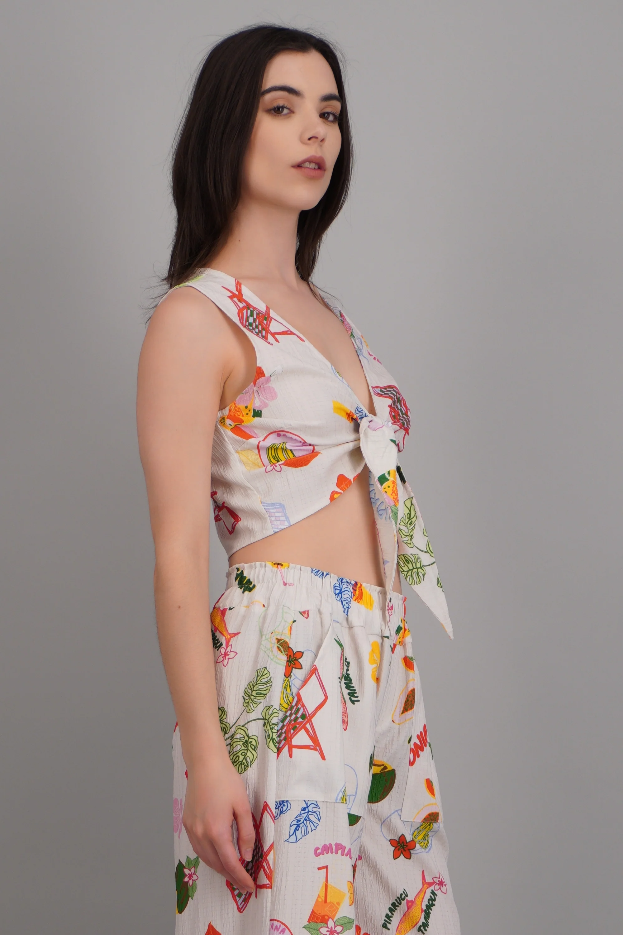 Blusa nudo estampado playa - Image 2