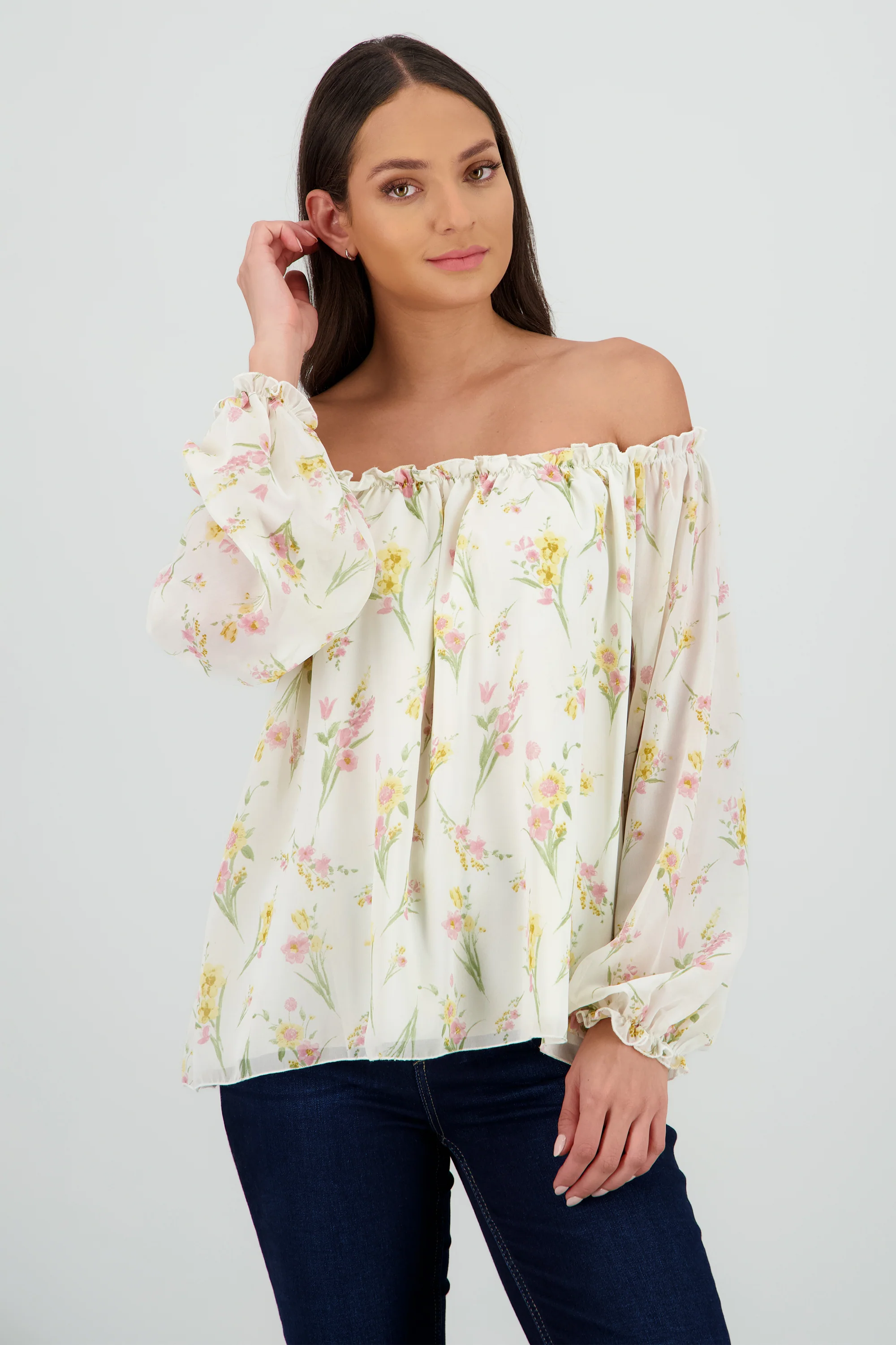 Blusa off shoulder