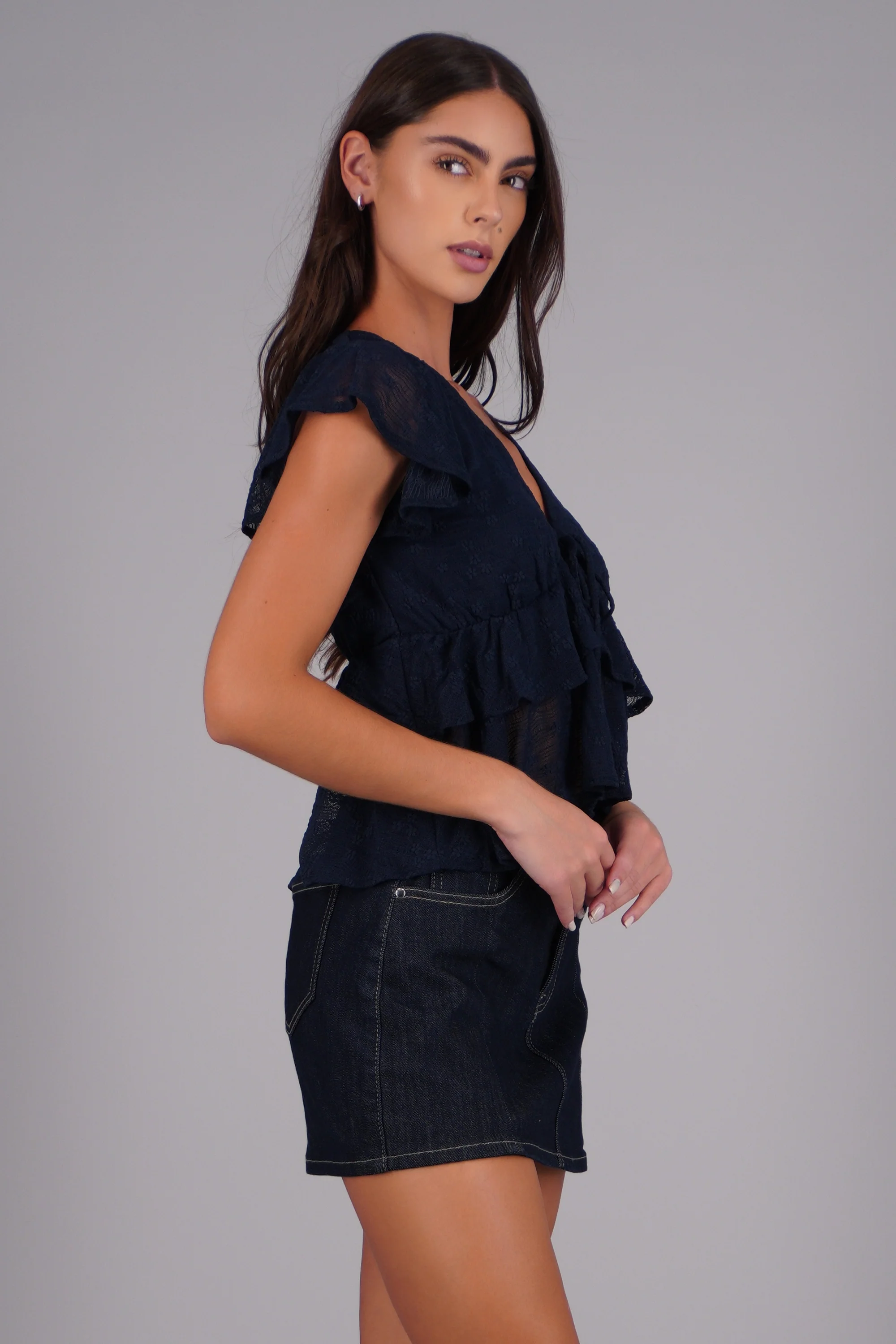 Blusa olanes encaje flores - Image 2