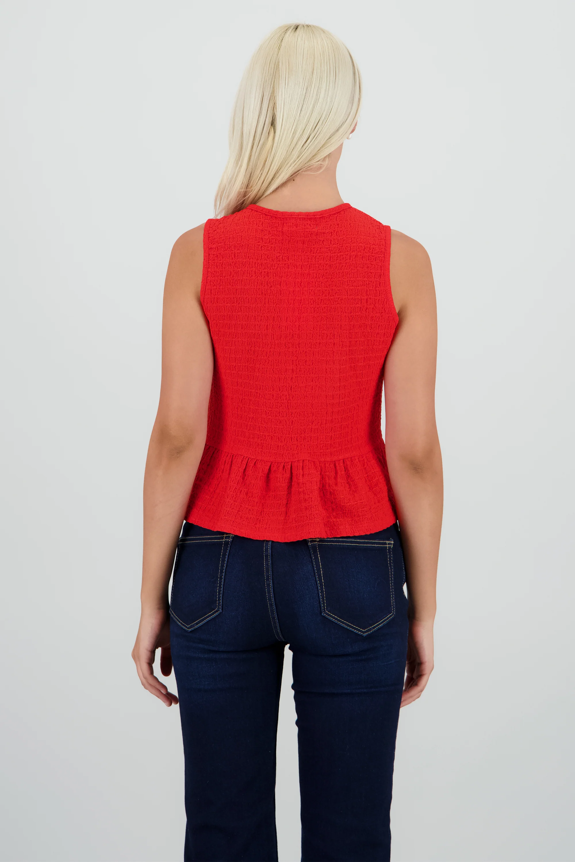 Blusa sin manga con olan y moños - Image 4