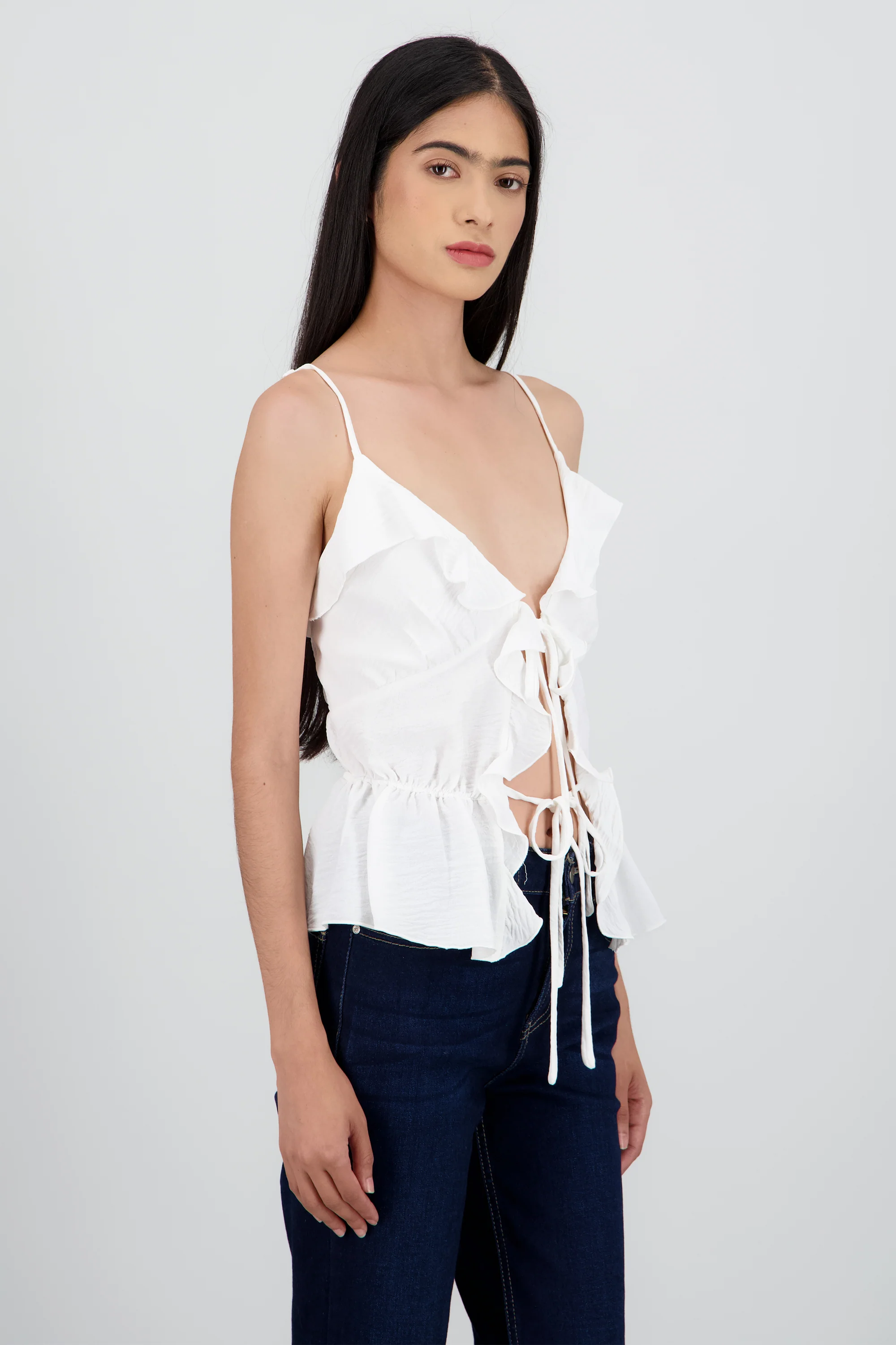 Blusa tirantes detalle olanes - Image 3