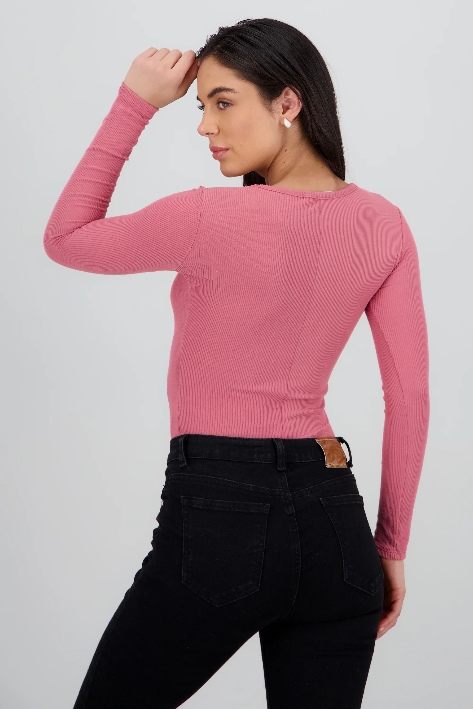 Body de manga larga con cuello cuadrado - Image 3