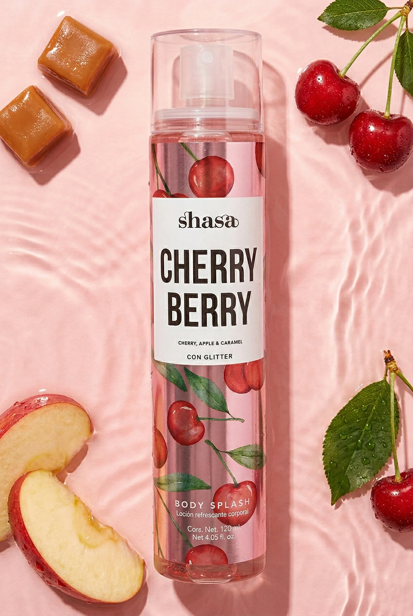 Body splash glitter cherry berry