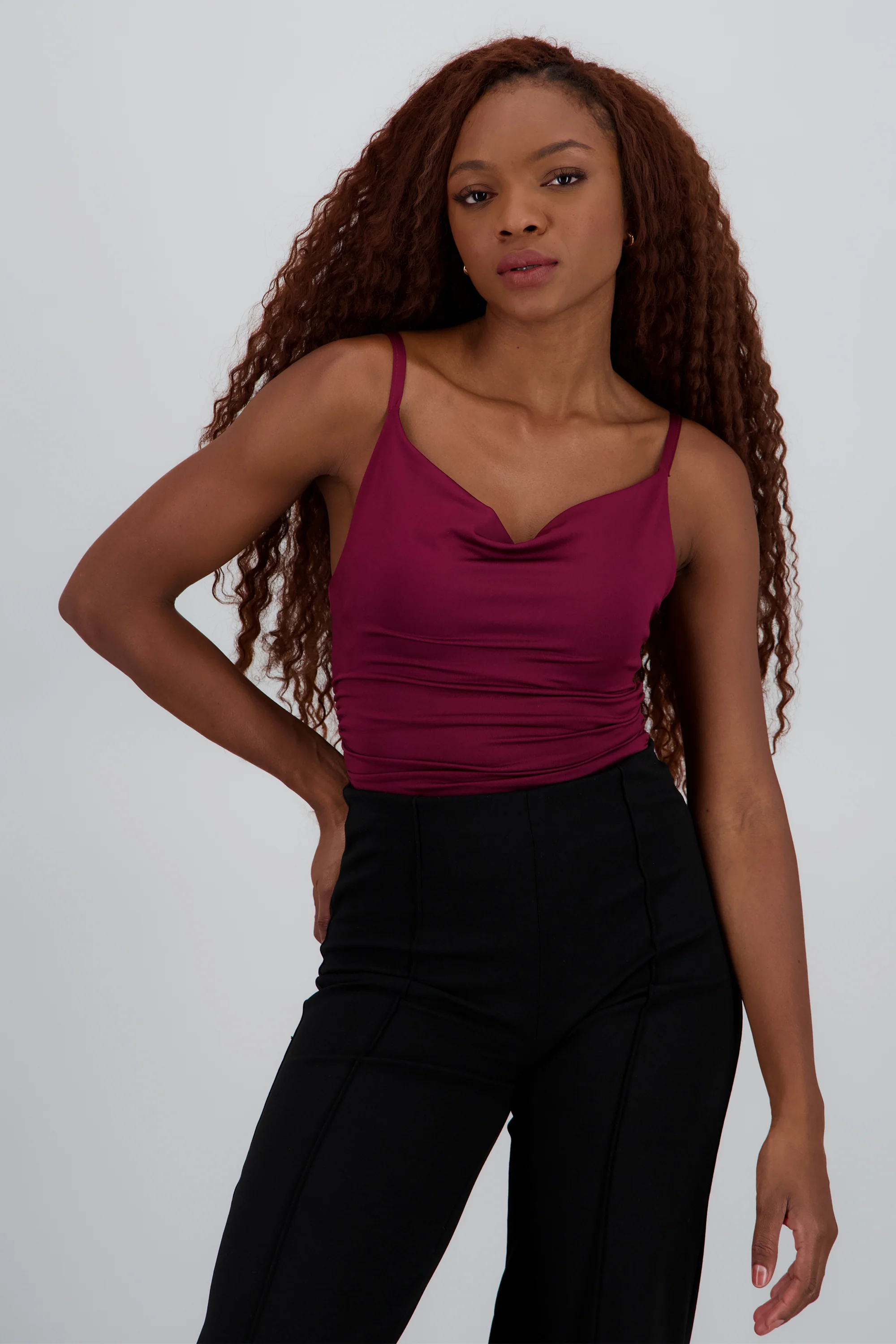 Body tirantes escote drapeado