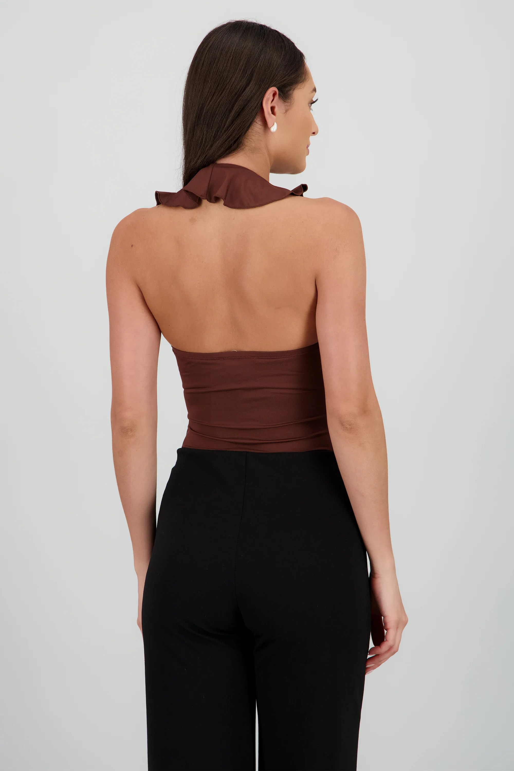 Bodysuit escote en v volante - Image 4