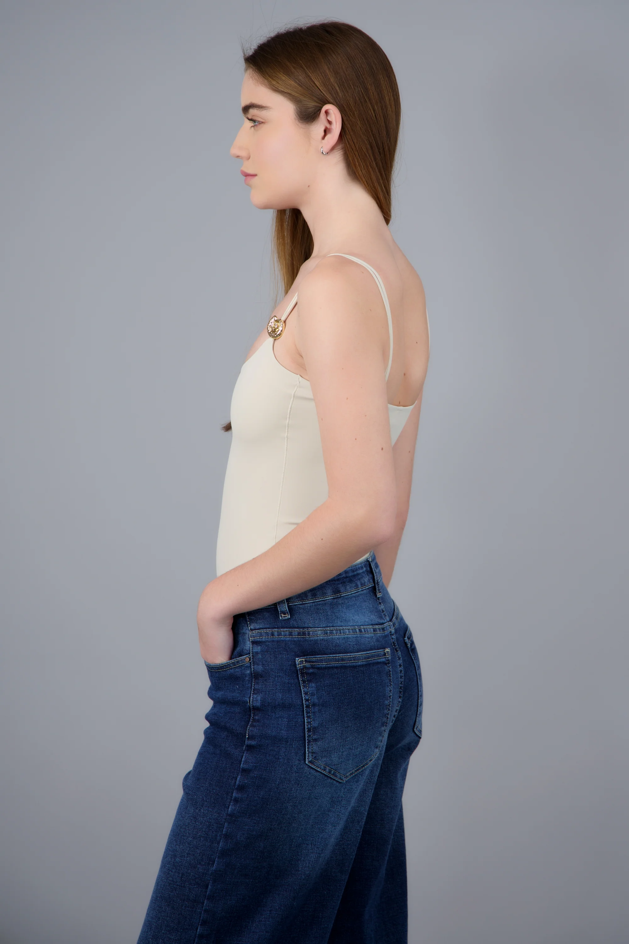 bodysuit escote recto detalle metálico - Image 2