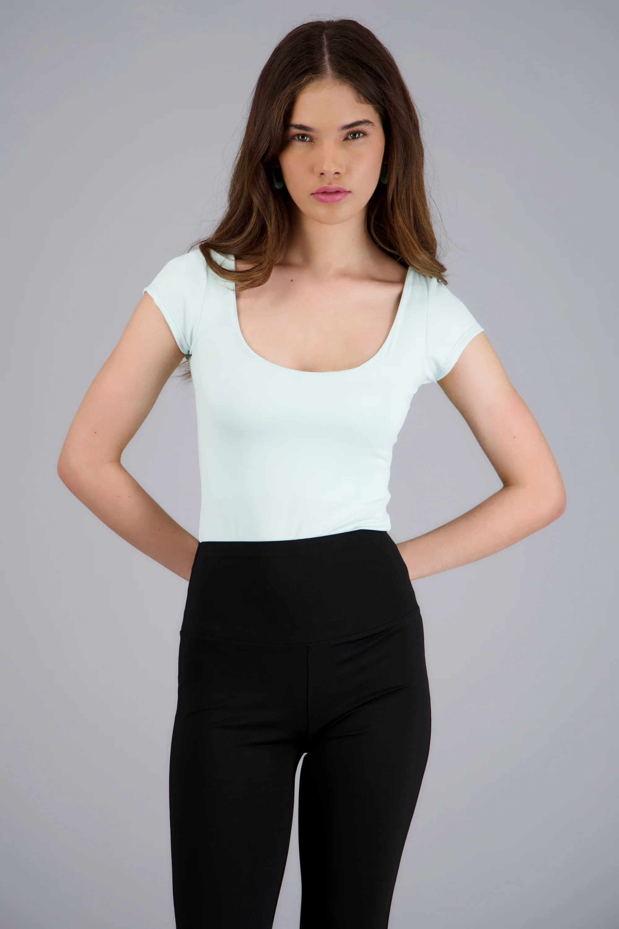 Bodysuit escote redondo manga corta liso - Image 3